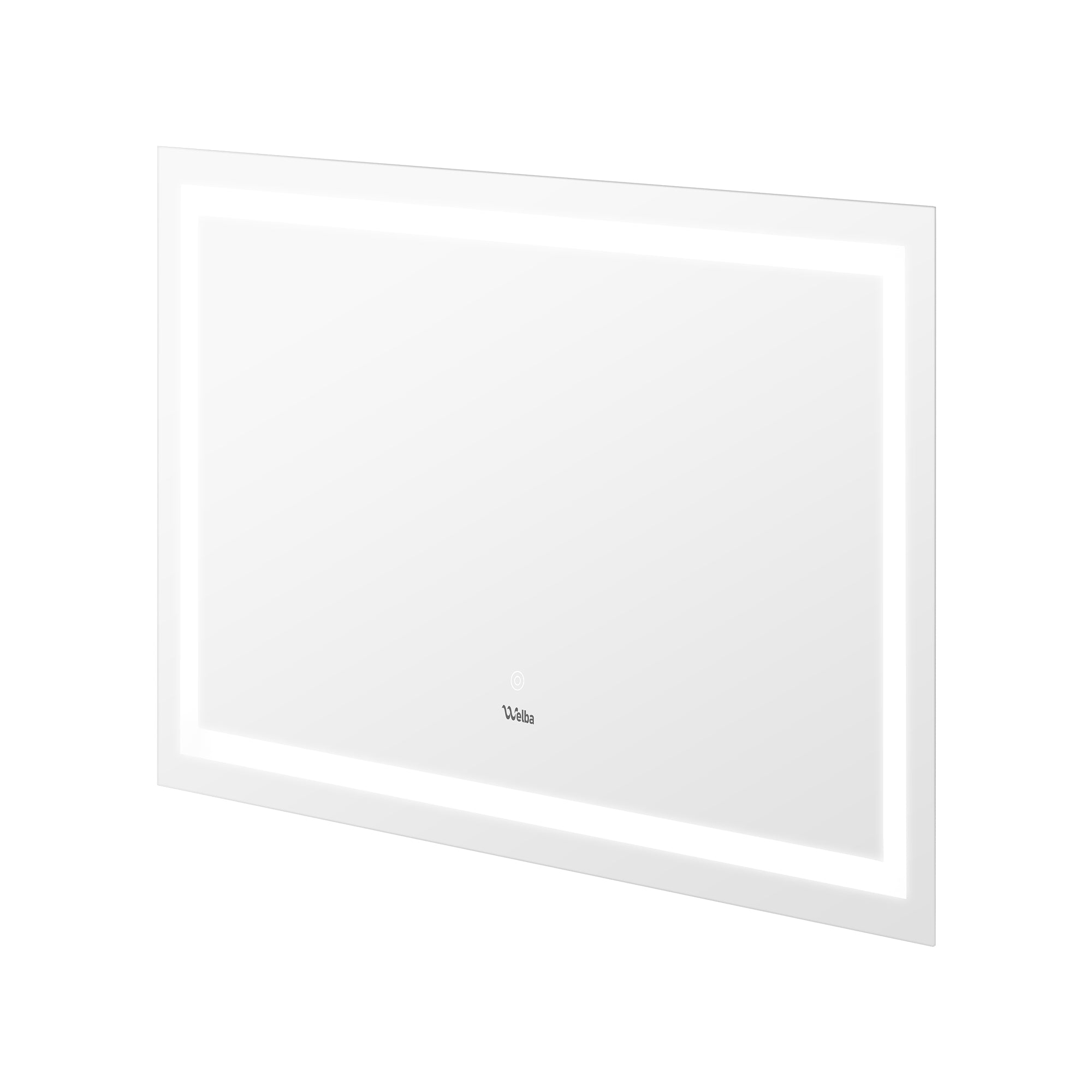Welba LED Rectangle Bathroom Mirror Anti-fog Makeup Wall Mirrors 1200x700mm - Sunyee