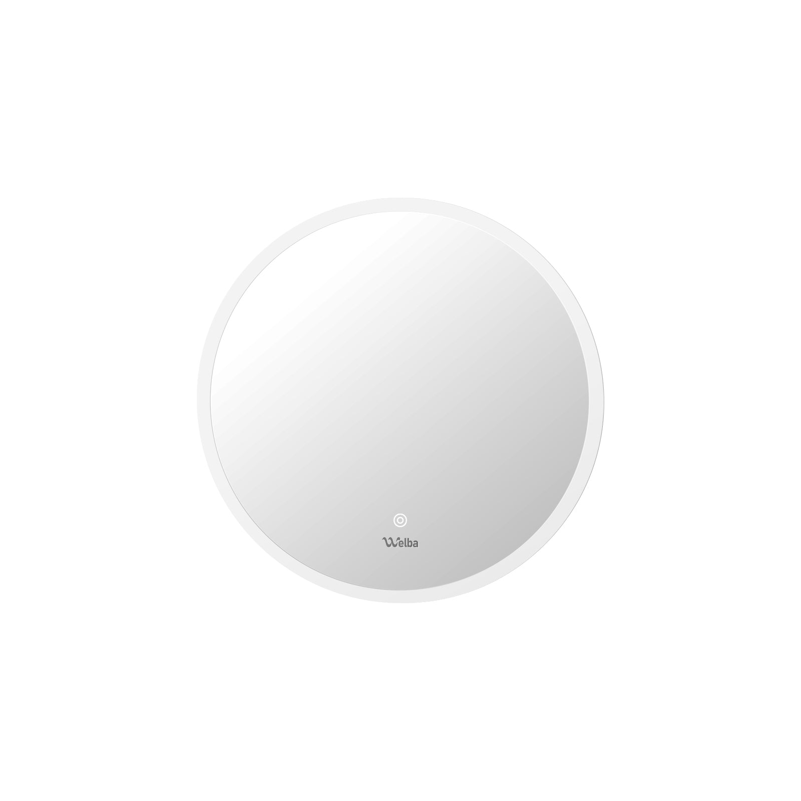 Welba LED Round Bathroom Mirror Anti-fog Smart Makeup Wall Mirrors 60/70/80/90cm - Sunyee