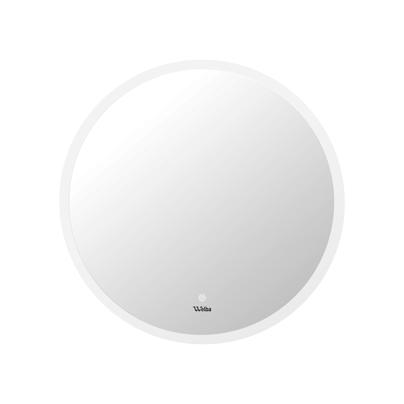 Welba 90cm LED Round Bathroom Mirror Anti-fog Large Makeup Wall Mirrors Vanity - Sunyee