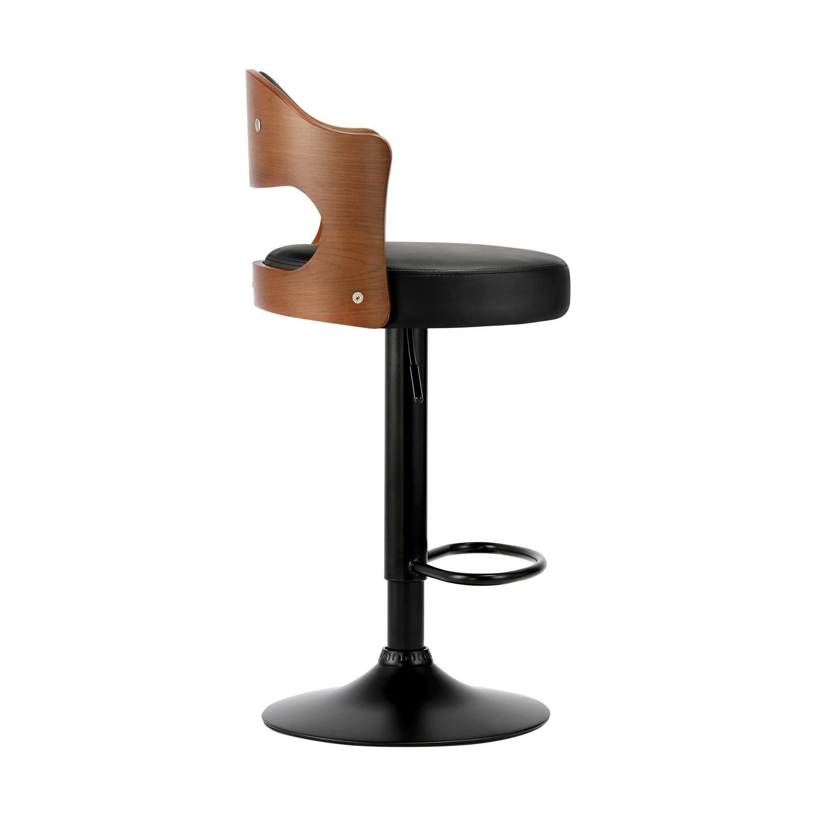 Oikiture Bar Stools Kitchen Swivel Barstool Chair Gas Lift Metal Leather x2 - Sunyee