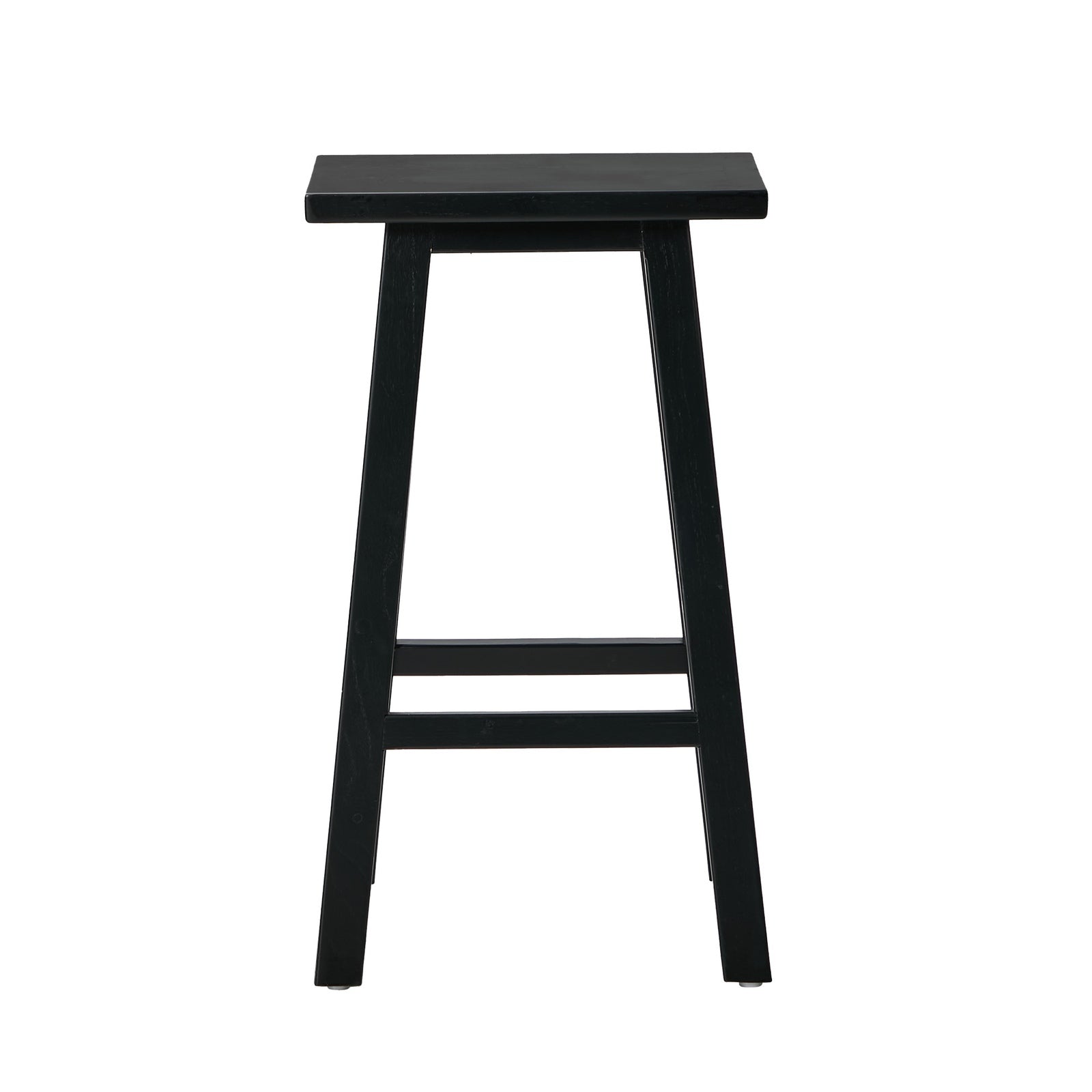 Oikiture 2x Bar Stool Kitchen Counter Dining Chair Split-Level Footrest Black