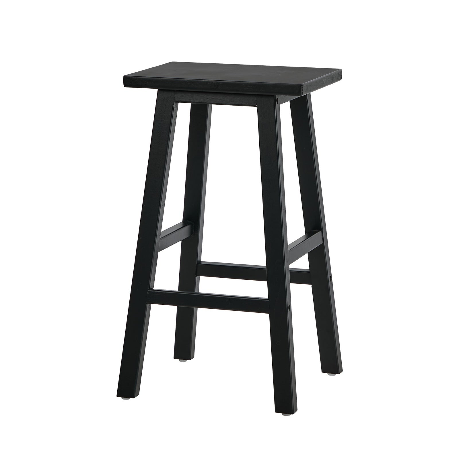 Oikiture 2x Bar Stool Kitchen Counter Dining Chair Split-Level Footrest Black