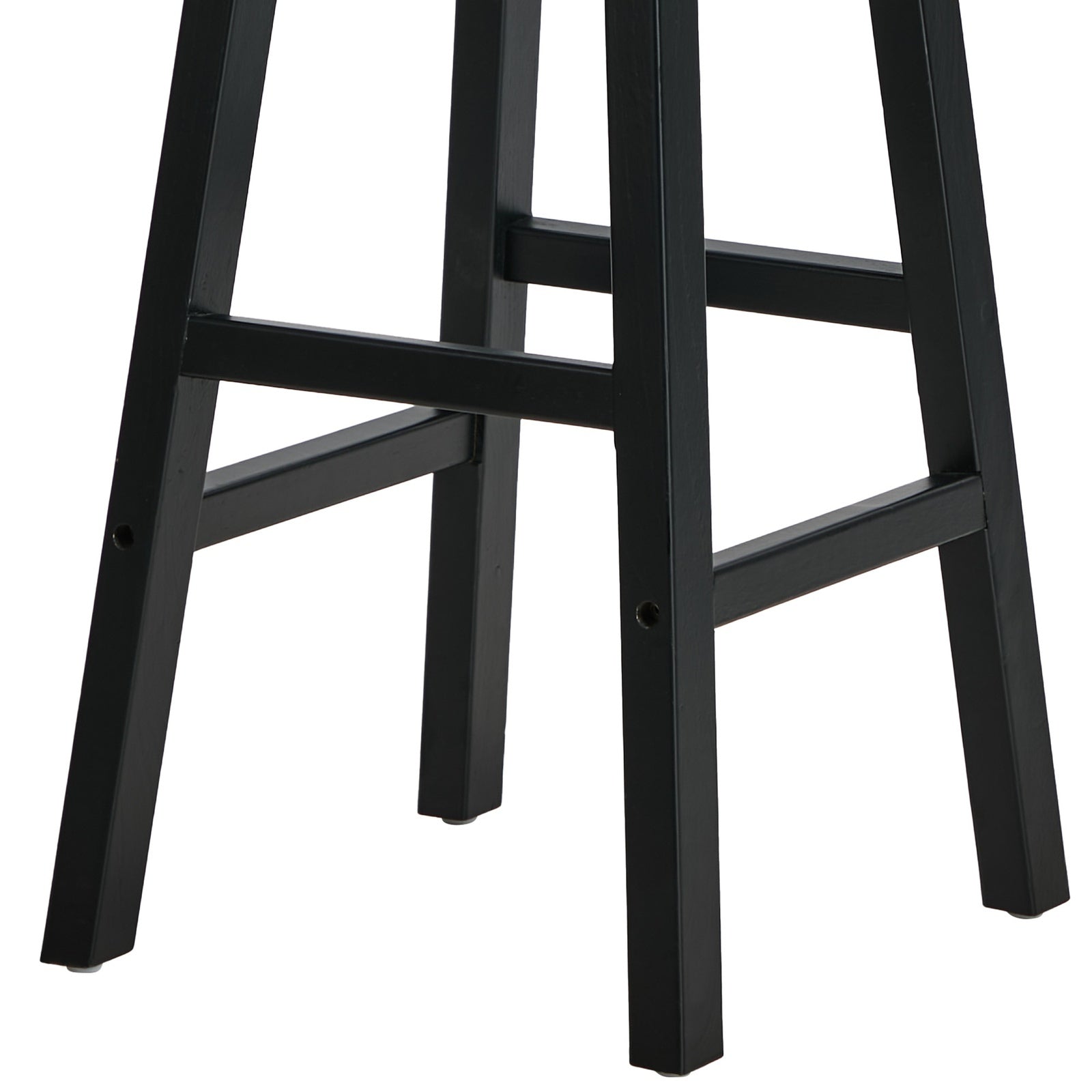 Oikiture 2x Bar Stool Kitchen Counter Dining Chair Split-Level Footrest Black