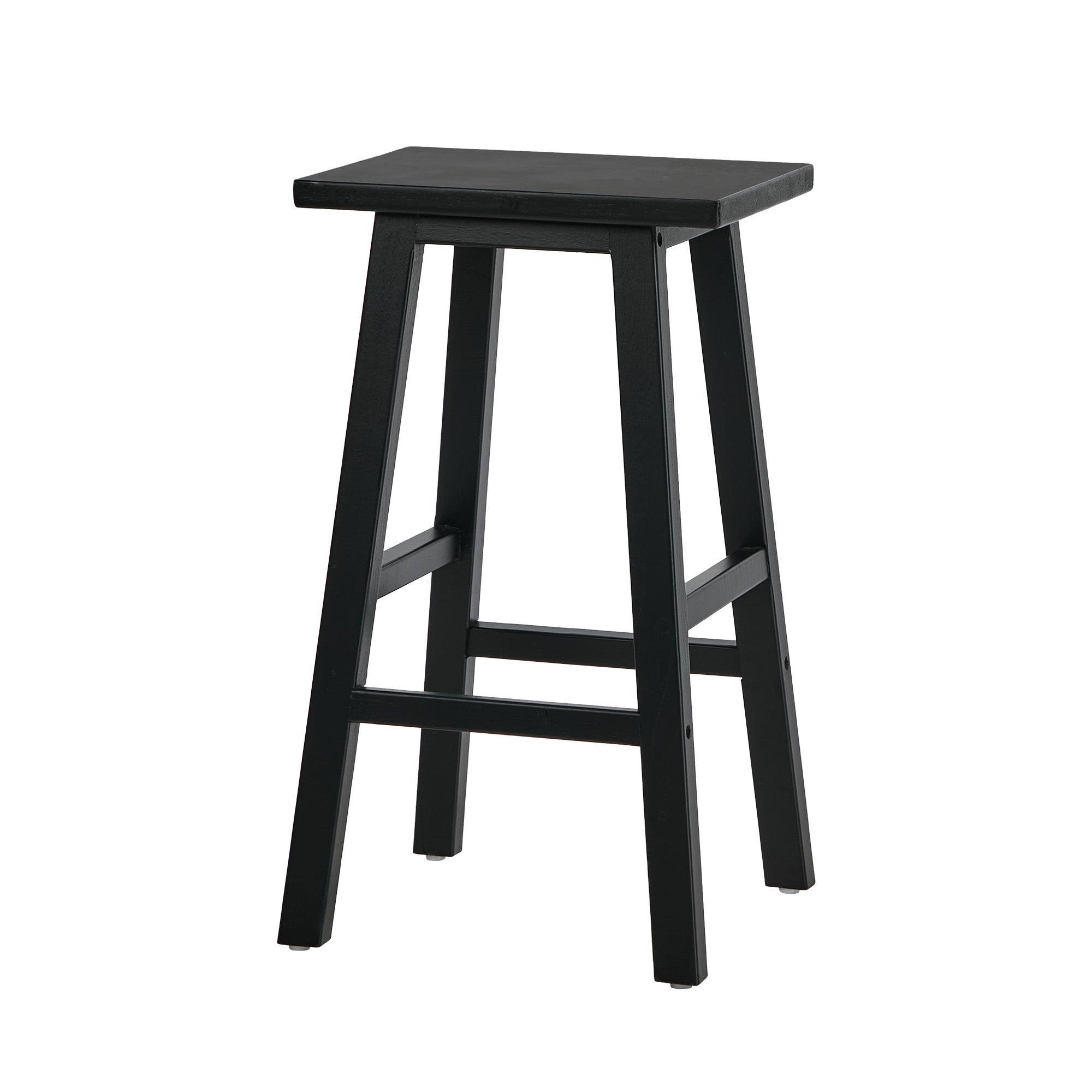 Oikiture 4x Bar Stool Kitchen Counter Dining Chair Split-Level Footrest Black