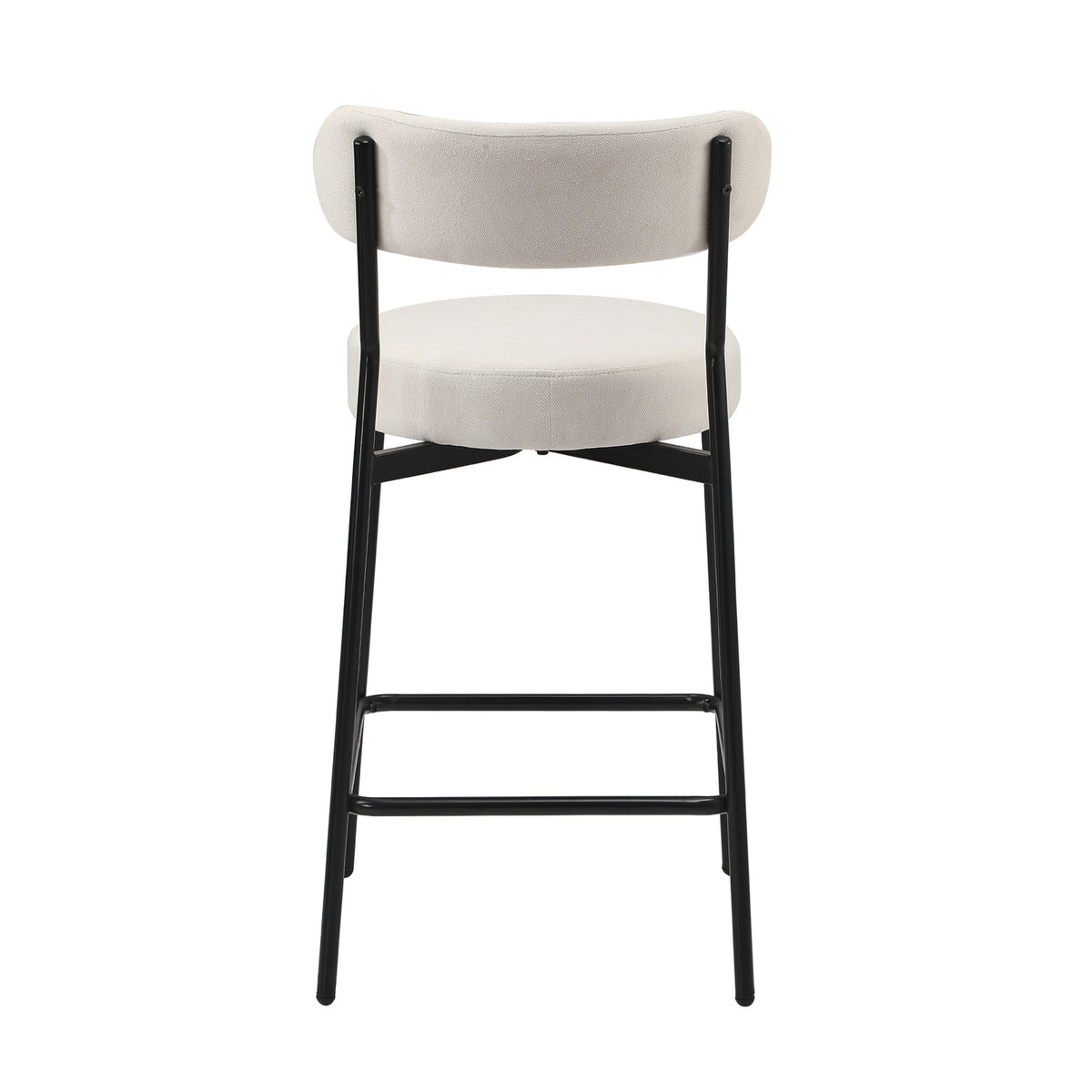 Oikiture 2x Bar Stools Kitchen Dining Chairs Counter Stool Beige - Sunyee