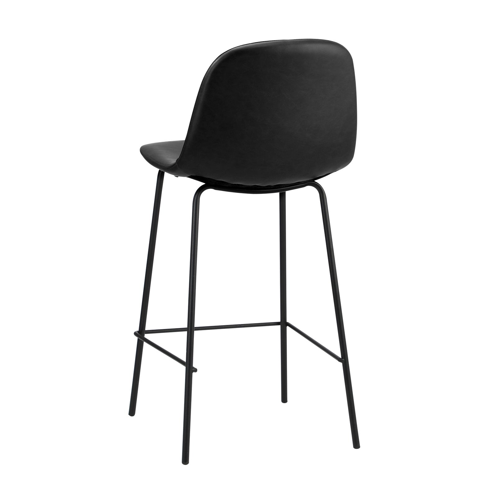 Oikiture 4x Bar Stools Kitchen Dining Chair Counter Stool PU Leather Black - Sunyee
