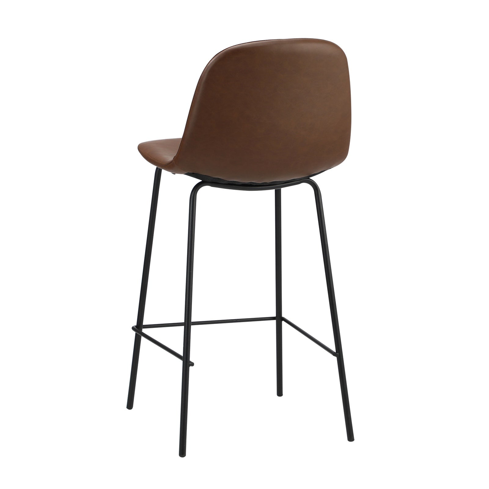 Oikiture 2x Bar Stools Kitchen Dining Chair Counter Stool PU Leather Brown - Sunyee