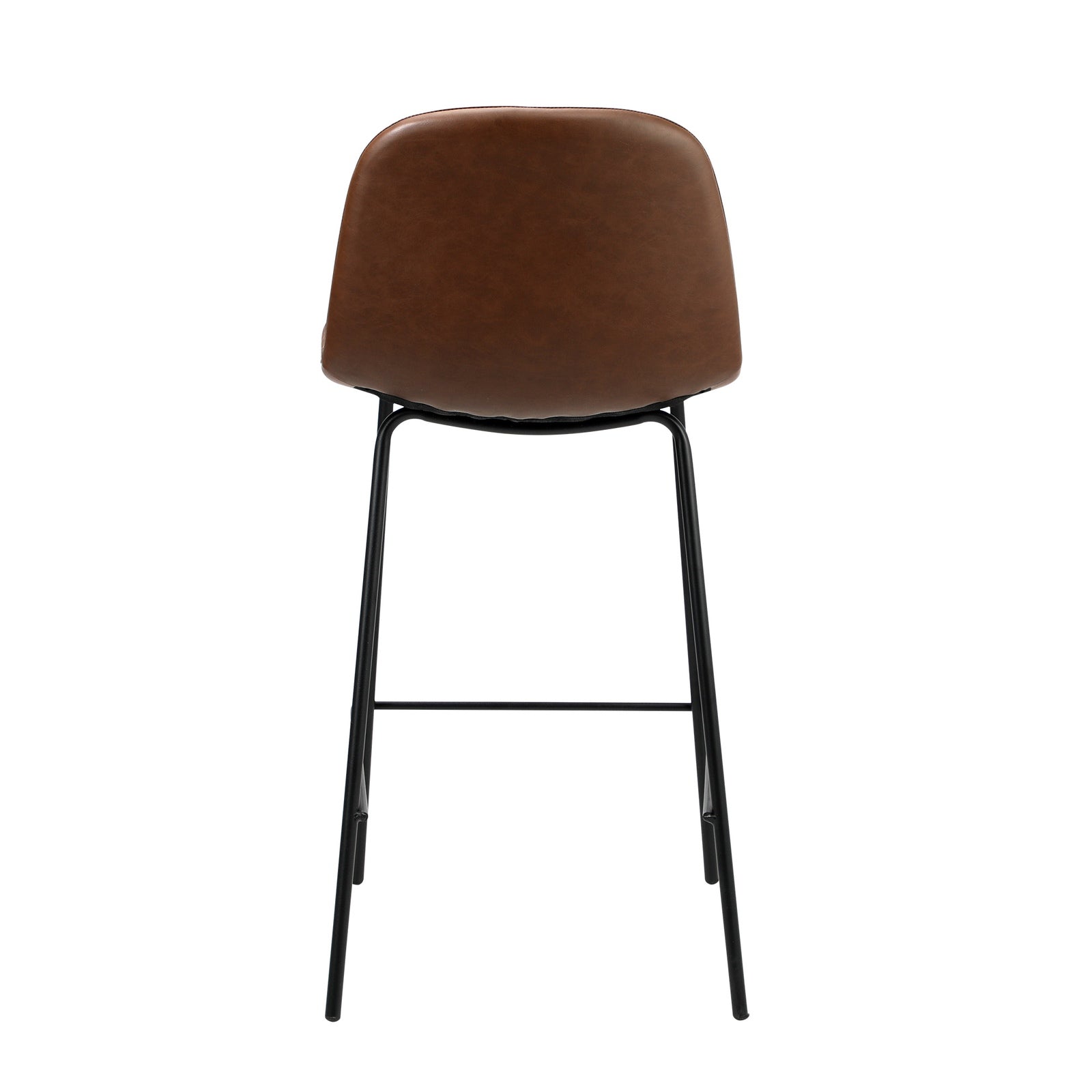 Oikiture 4x Bar Stools Kitchen Dining Chair Counter Stool PU Leather Brown - Sunyee