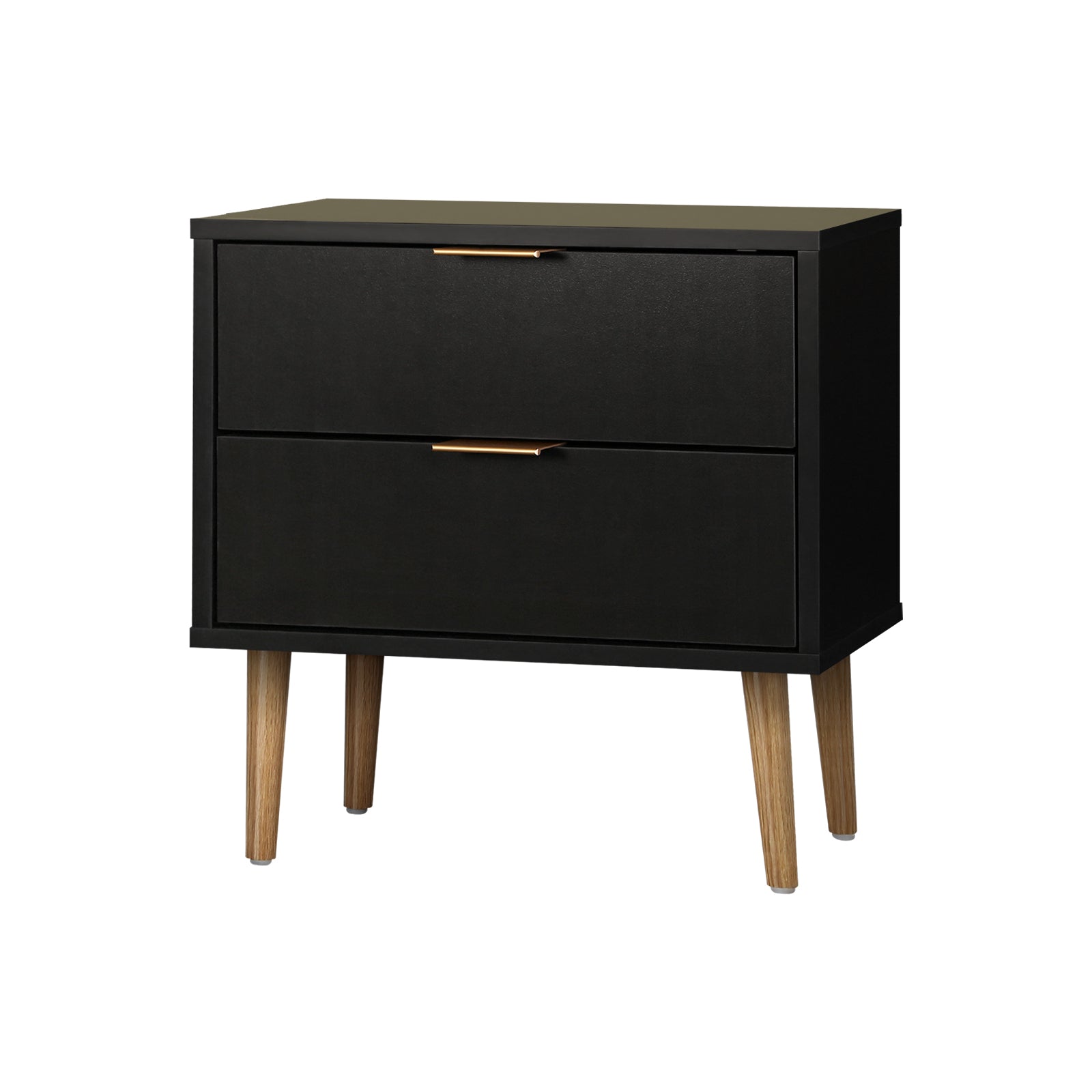 Oikiture Bedside Tables Side Table 2 Drawers Bedroom Furniture Storage Cabinet - Sunyee