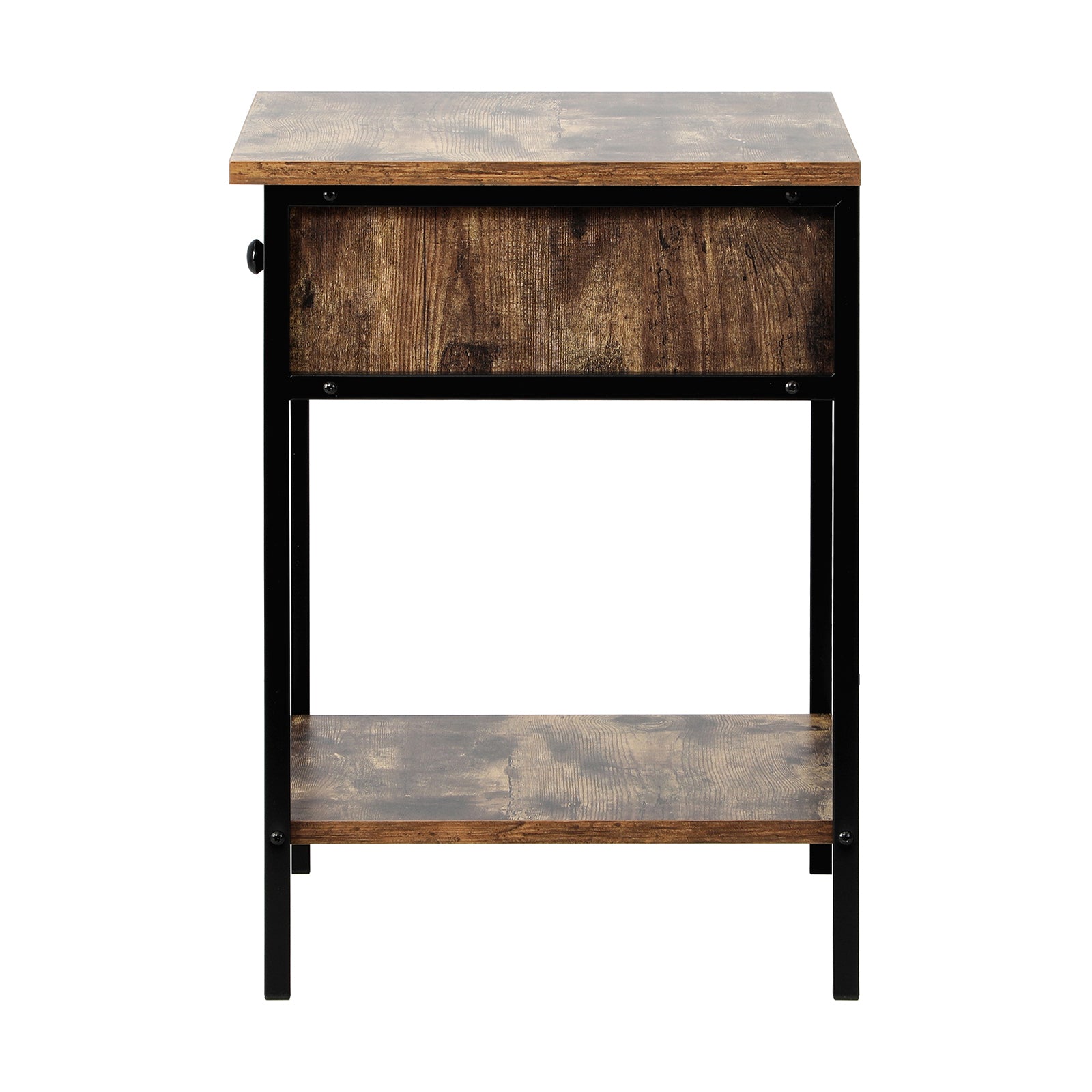 Oikiture Bedside Tables Side Table Drawer Nightstand Storage Cabinet Shelf Wood - Sunyee