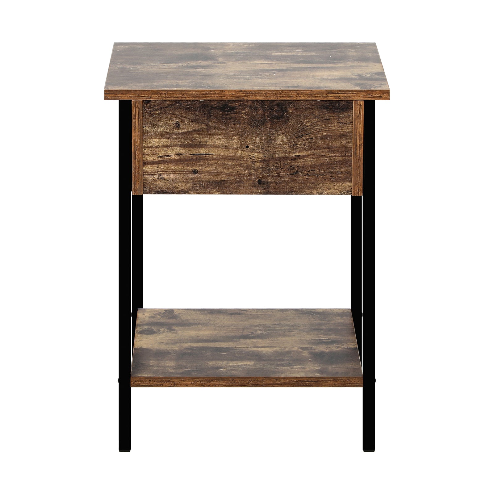 Oikiture Bedside Tables Side Table Drawer Nightstand Storage Cabinet Shelf Wood - Sunyee
