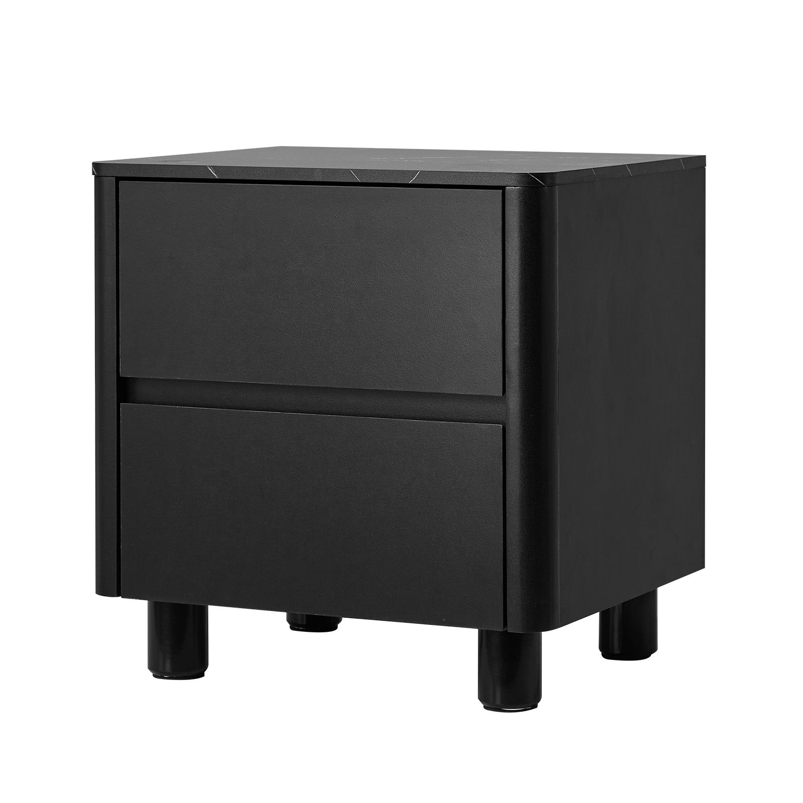 Oikiture Bedside Table 2 Drawers Storage Cabinet Nightstand Side Table - Sunyee