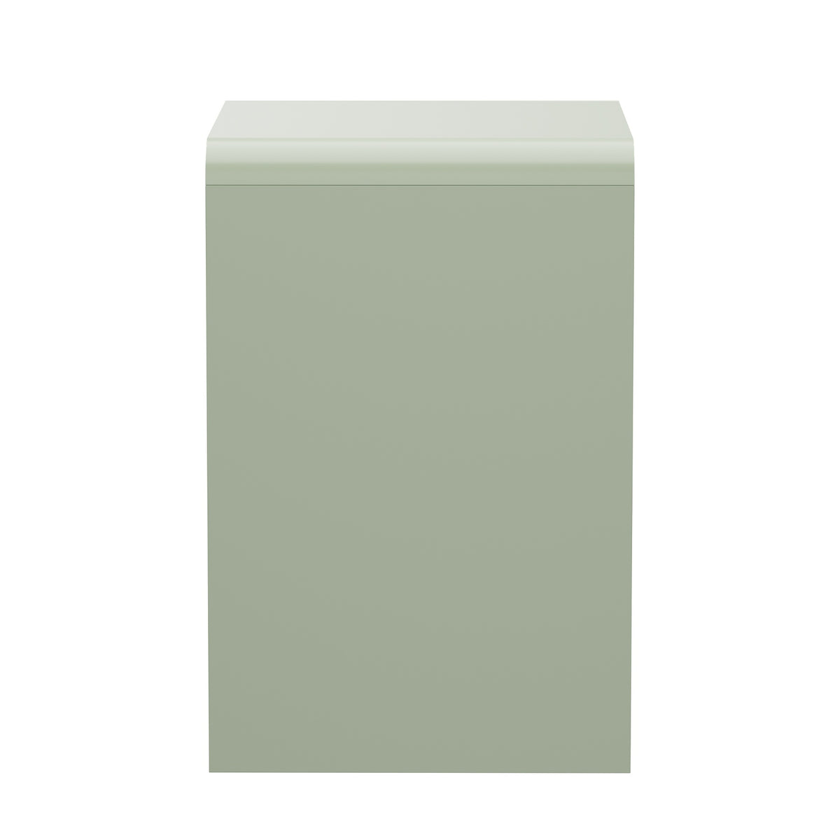 Oikiture Bedside Table Open Shelf Nightstand Handle-Free Drawers Green