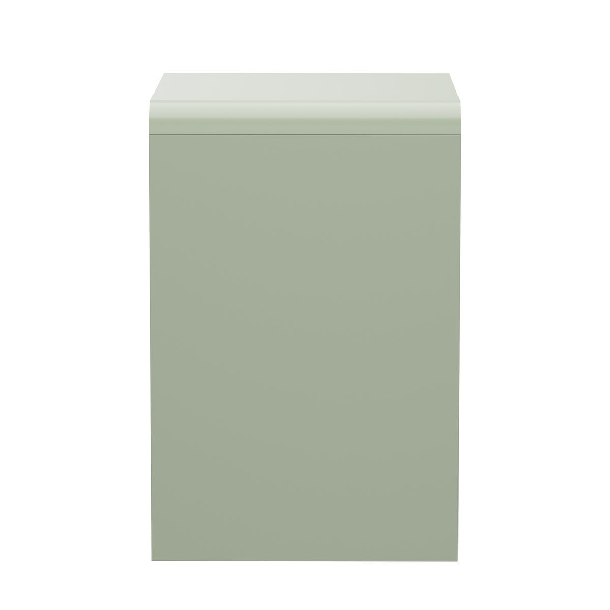 Oikiture 2pc Bedside Table Open Shelf Nightstand Handle-Free Drawers Green