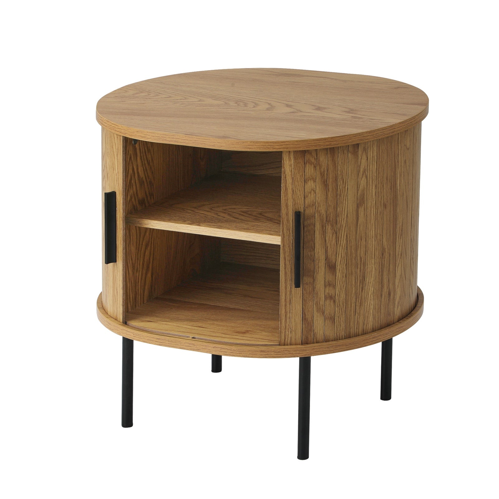 Oikiture Set of 2 Bedside Tables Side End Tables 2-tier Storage Cabinet - Sunyee