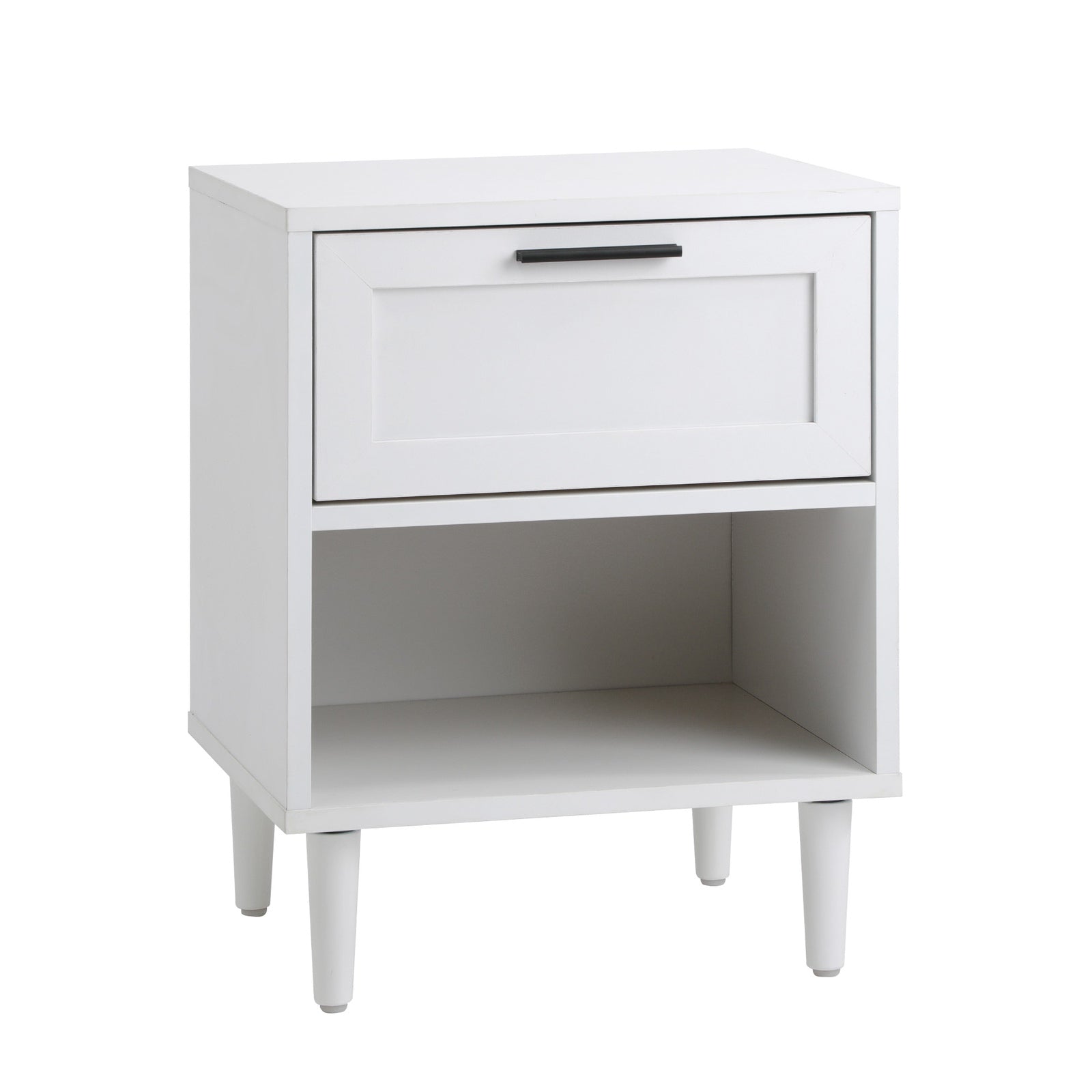 Oikiture Bedside Tables Set of 2 Nightstand Side End Table Storage Cabinet White - Sunyee