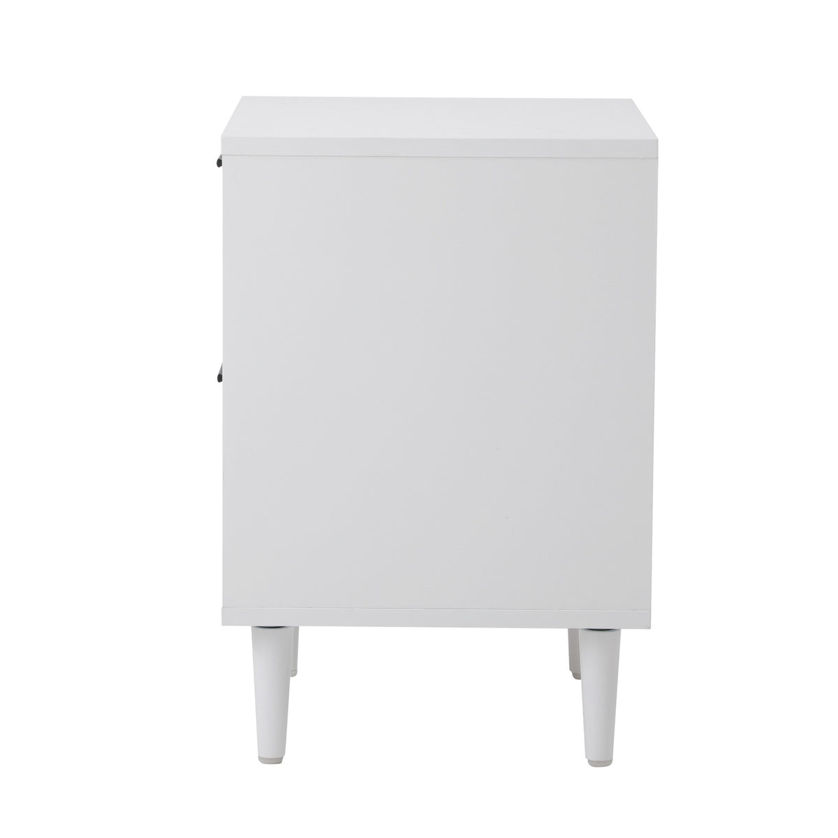 Oikiture Bedside Table Nightstand 2 Drawers Side End Table Bedroom Storage White - Sunyee