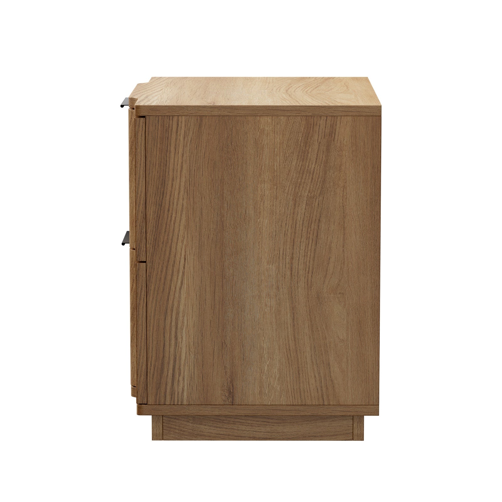 Oikiture Bedside Table 2 Drawers Storage Nightstand Side End Table Natural - Sunyee