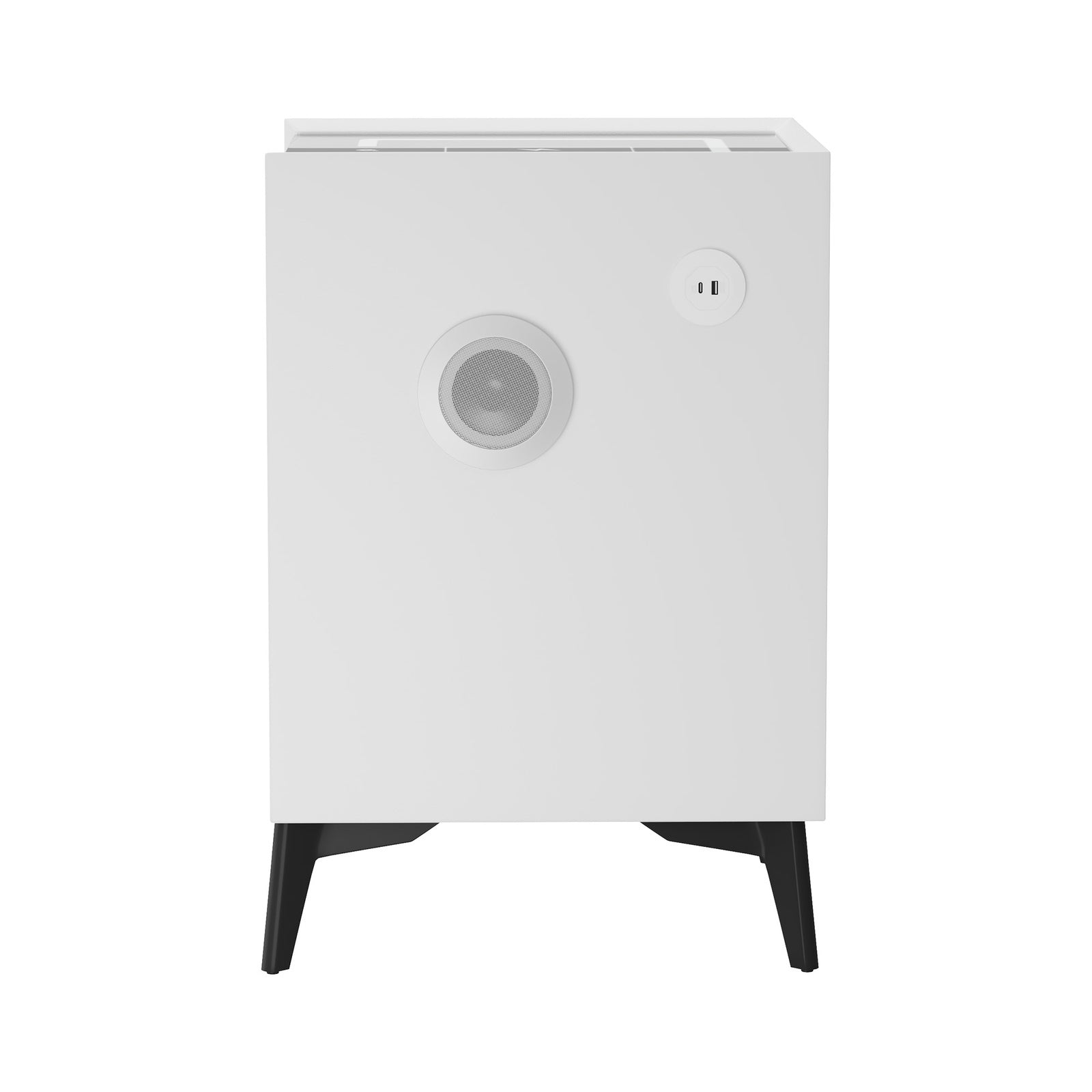 Oikiture Set of 2 Smart Bedside Tables Wireless Charging LED 3 Drawer Nightstand - Sunyee