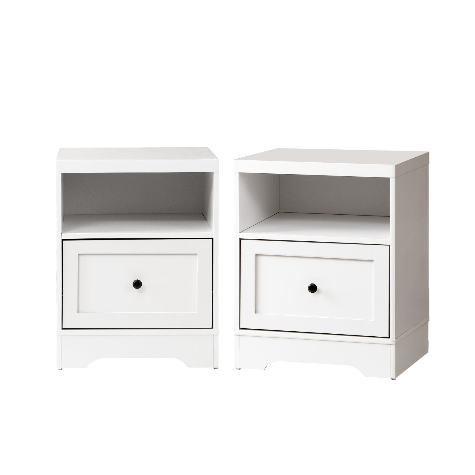 Oikiture 2PCS Bedside Tables Nightstand Hamptons Furniture - Sunyee
