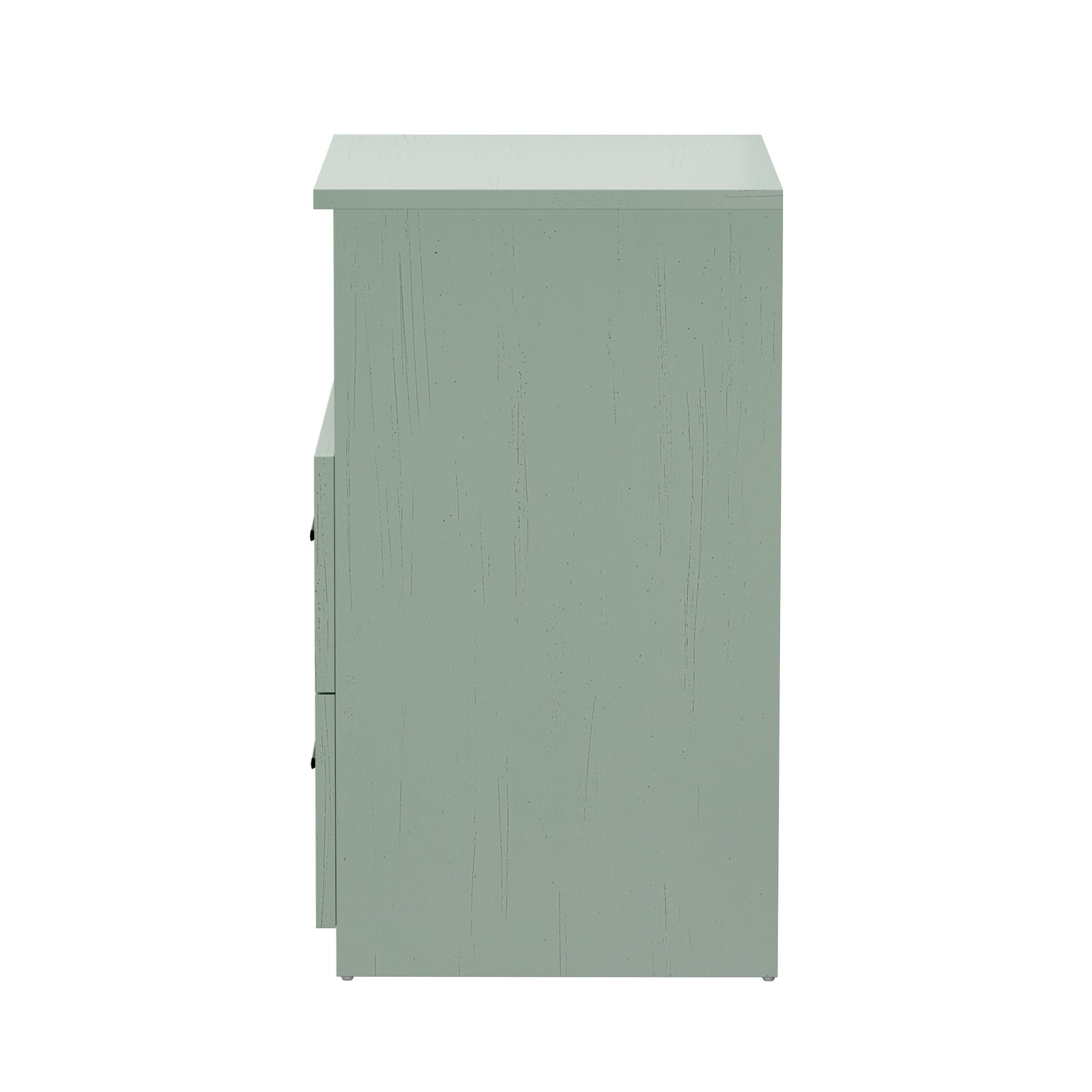 Oikiture Bedside Table 2 Drawers Open Shelf Nightstand Cabinet