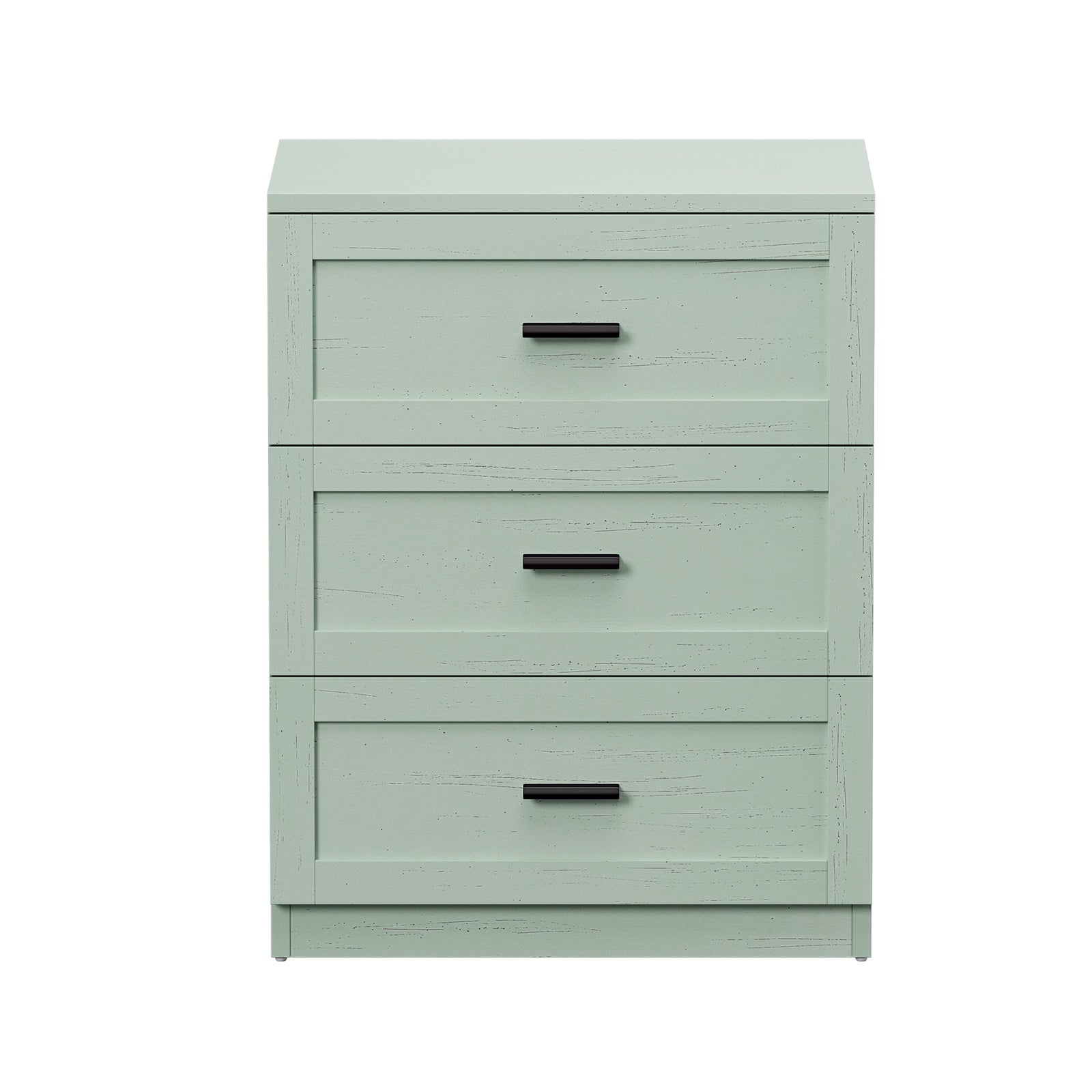 Oikiture Bedside Table 3 Drawers Nightstand Cabinet End Table