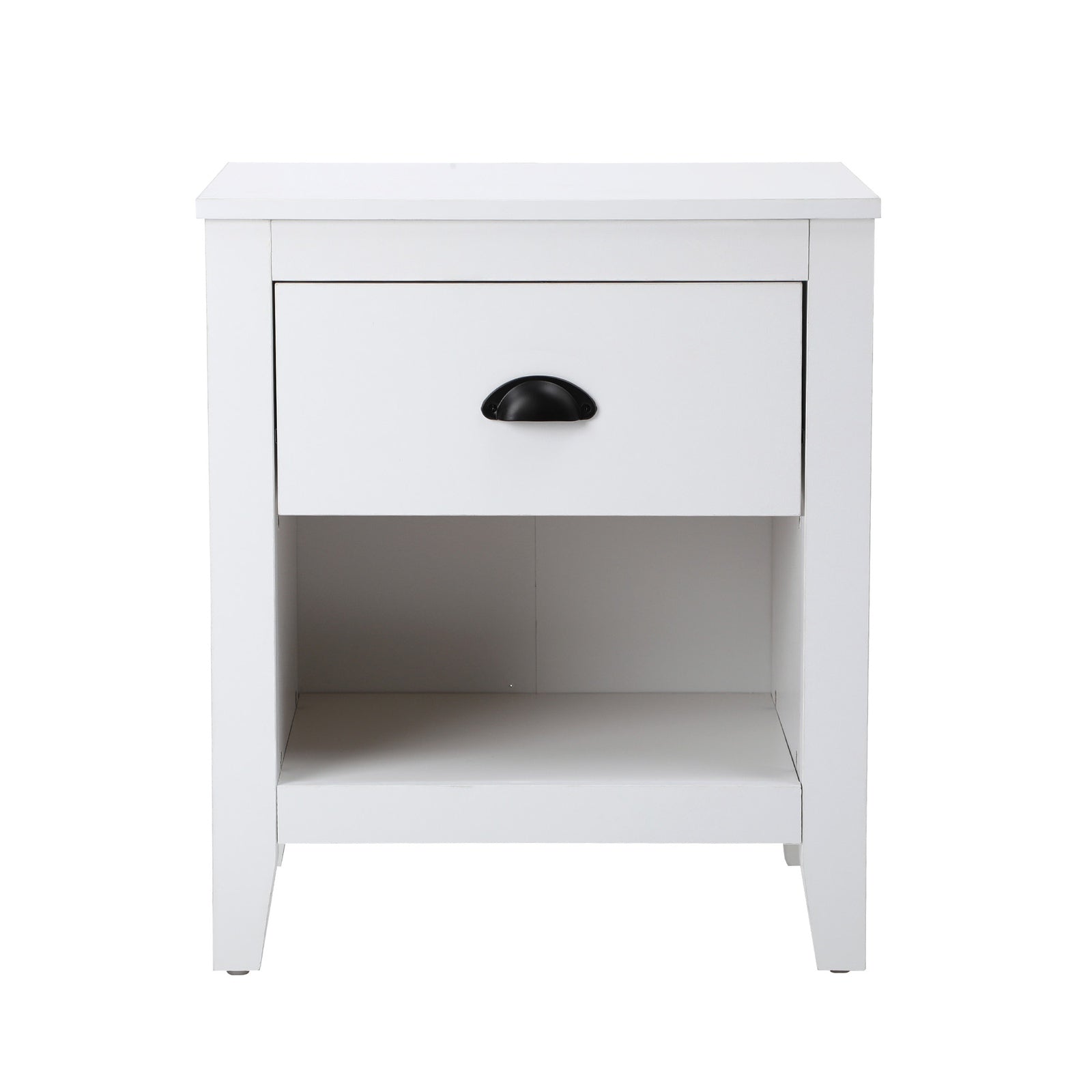 Oikiture Bedside Table Side End Tables Nightstand Storage Cabinet Vintage - Sunyee