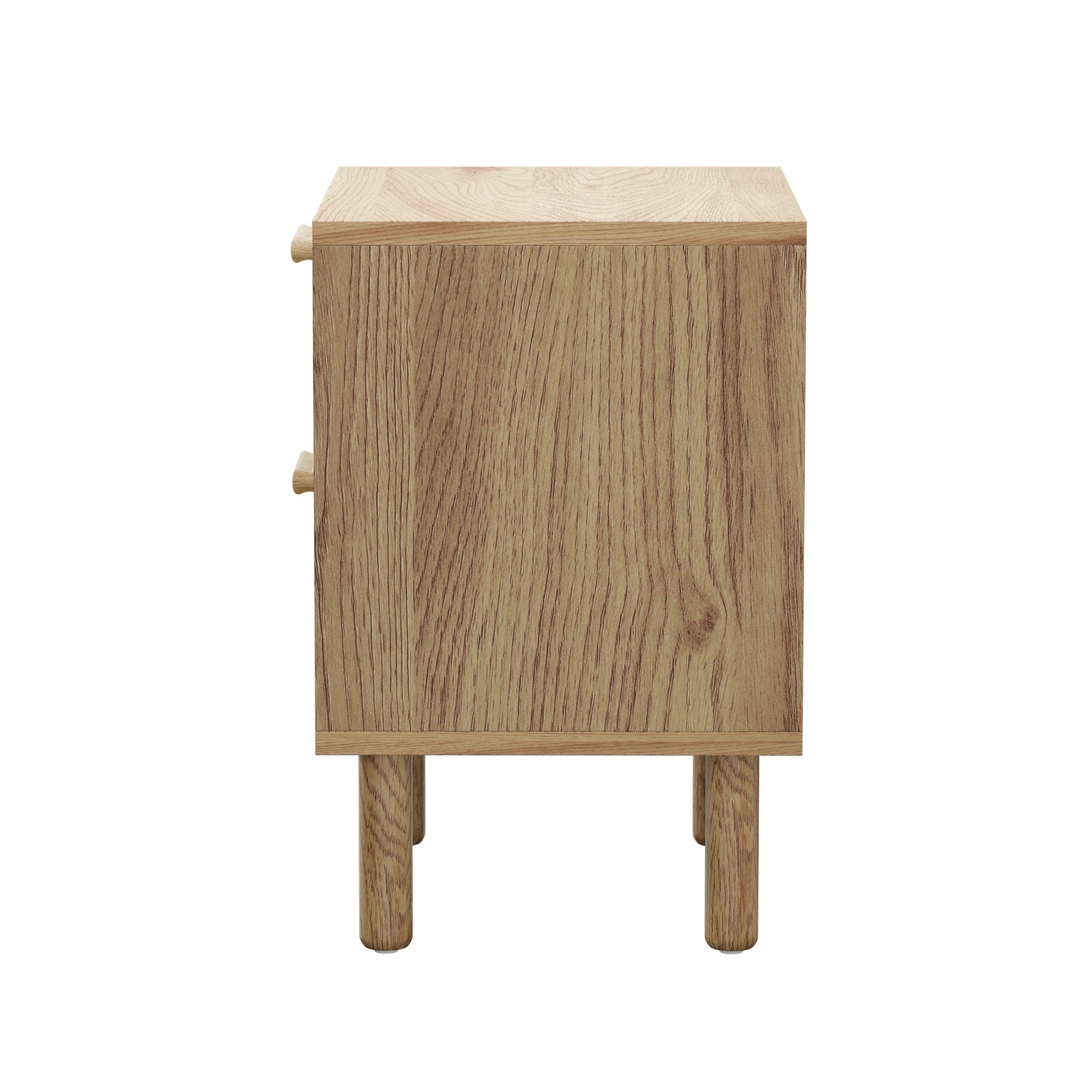 Oikiture 2x Bedside Table Drawers Side End Tables Storage Nightstand Natural - Sunyee