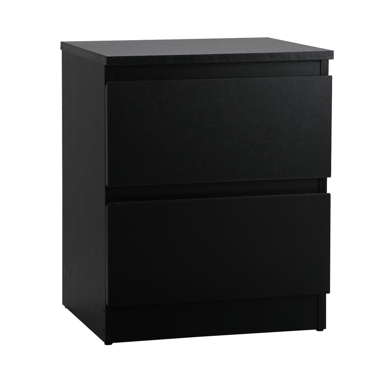 Oikiture Bedside Tables Set of 2 Nightstand Side End Table Storage Cabinet Black - Sunyee