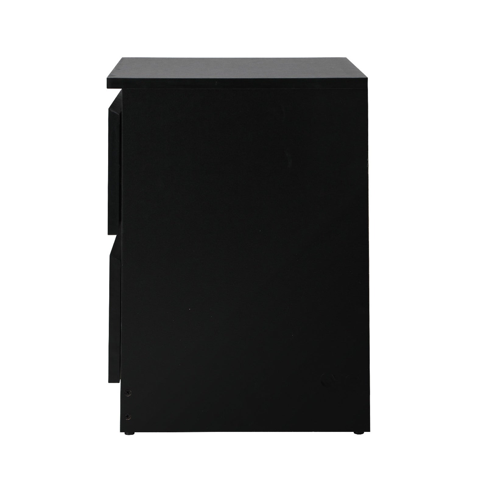 Oikiture Bedside Tables Set of 2 Nightstand Side End Table Storage Cabinet Black - Sunyee