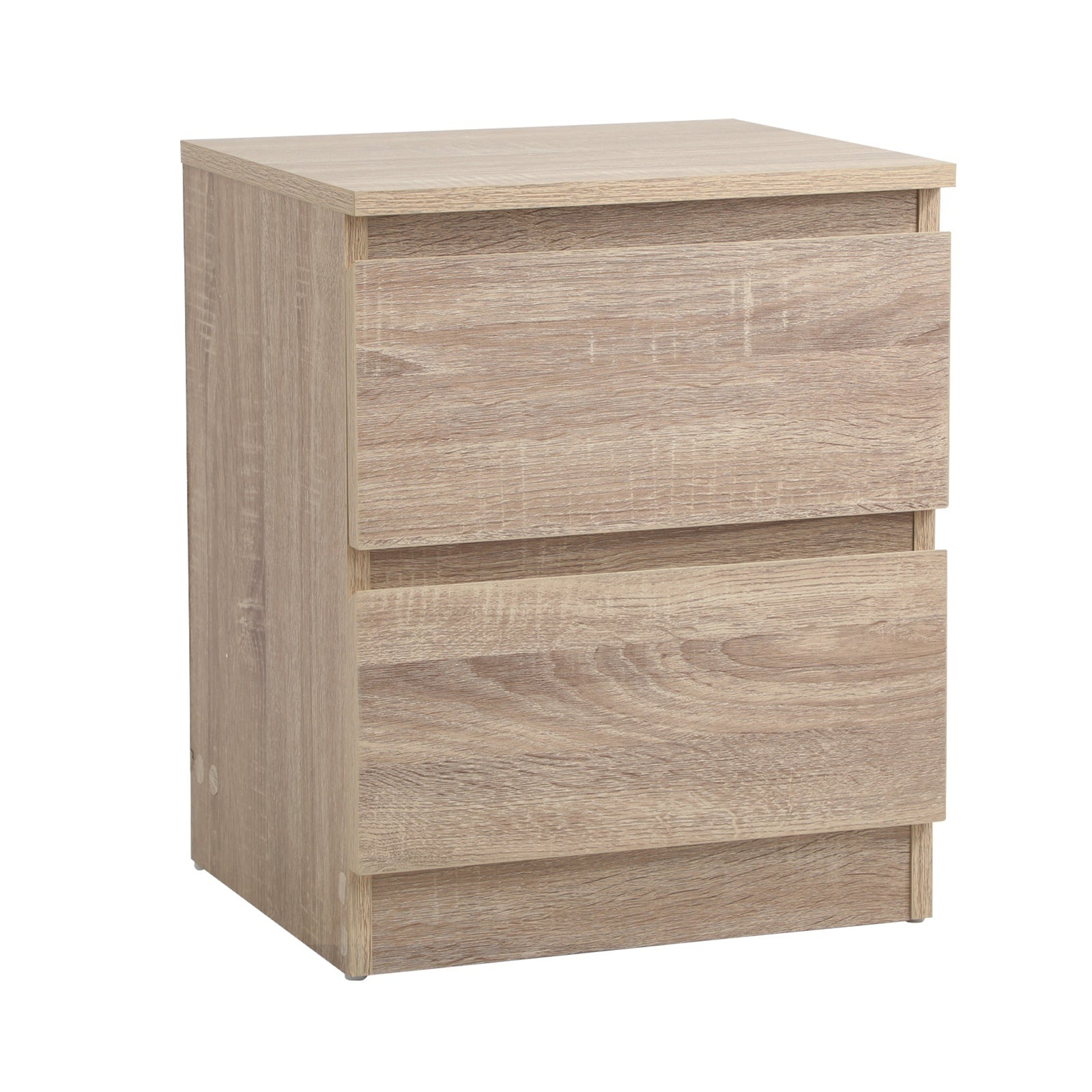 Oikiture Bedside Tables Set of 2 Nightstand Side End Table Storage Cabinet Wood - Sunyee