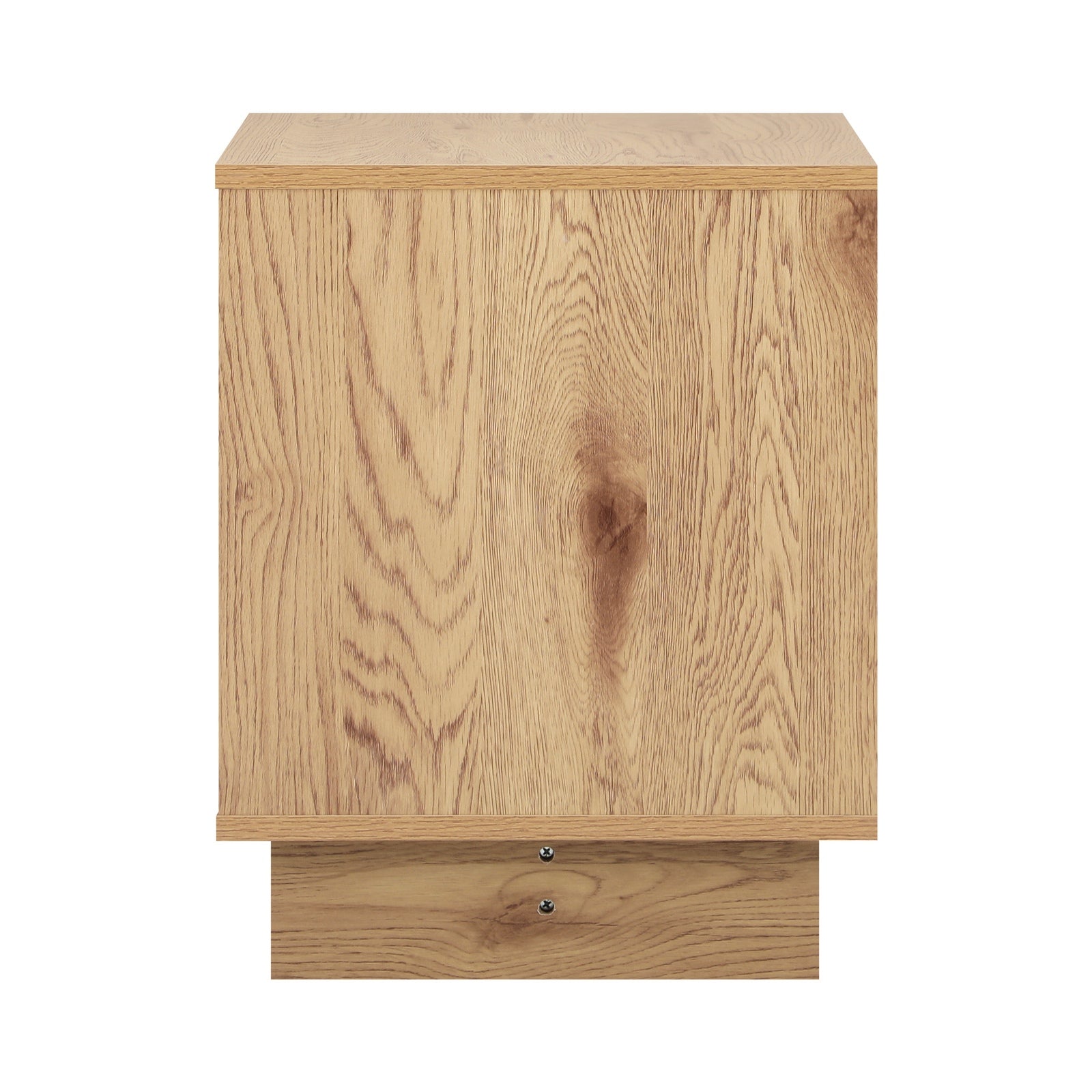 Oikiture Bedside Table 2 Drawers Side Tables Nightstand Storage Cabinet Natural - Sunyee