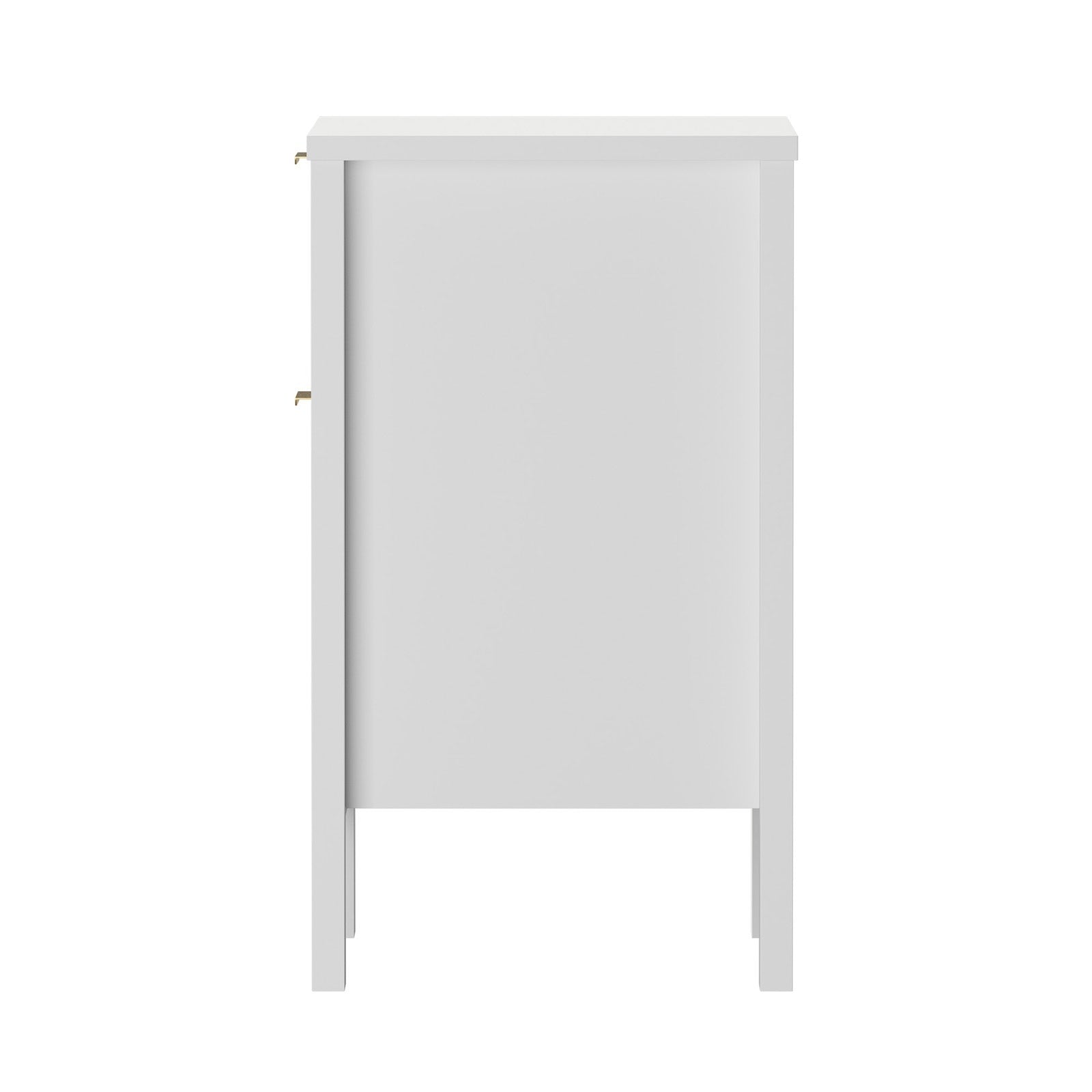 Oikiture Modern Bedside Table Nightstand Drawer Shelf Door Cabinet