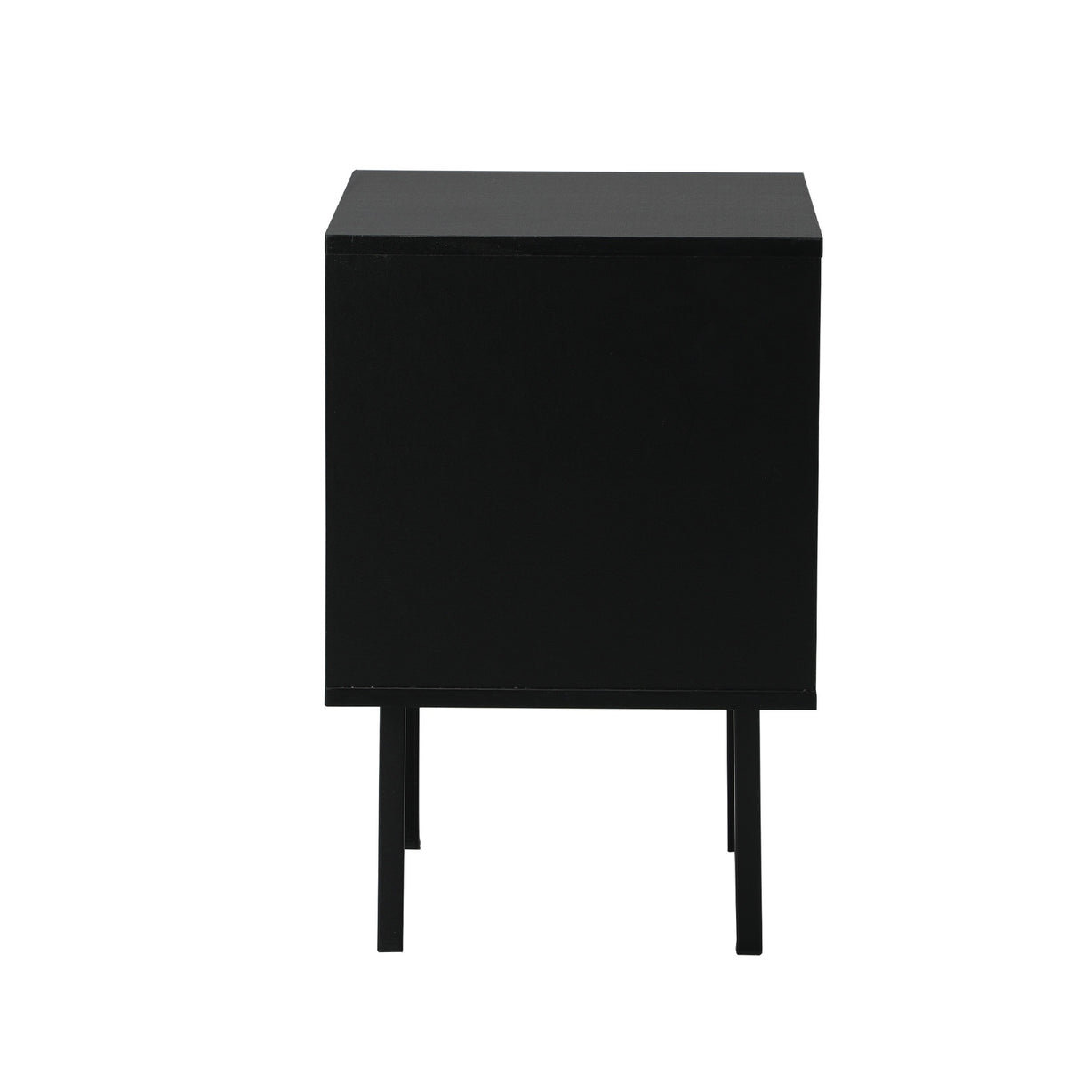 Oikiture 2X Bedside Tables Cabinet Storage Nightstand Glass Door Bedroom Black - Sunyee