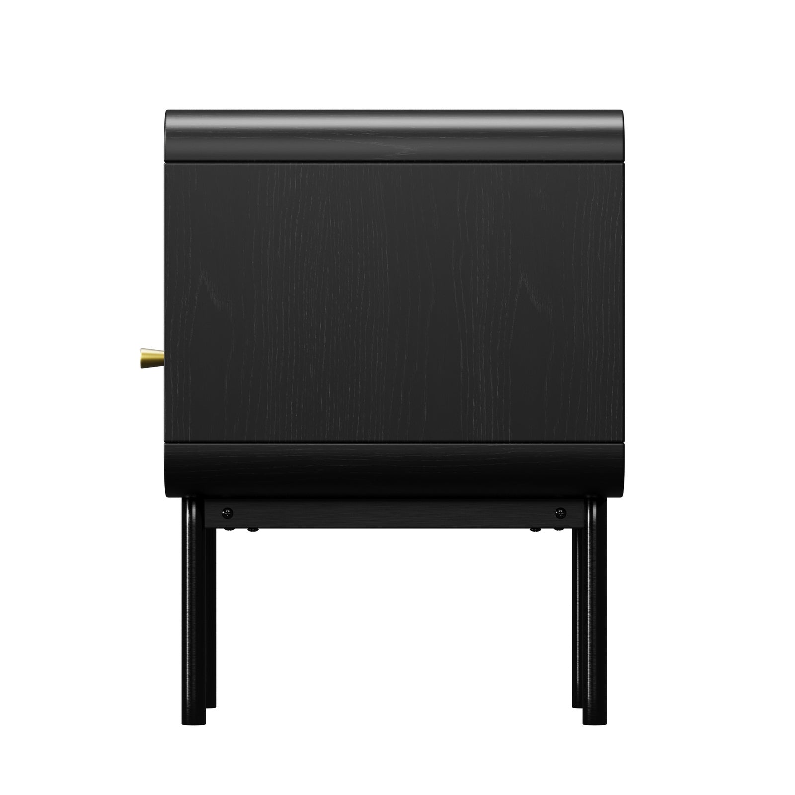 Oikiture Bedside Table Side Table Bedroom Storage Nightstand Metal Black - Sunyee