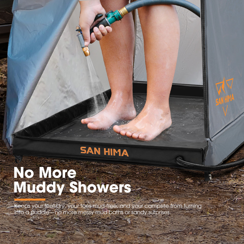 San Hima Camping Shower Tent Base 1.03x1.03M Portable & Foldable RV Awning Floor - Sunyee