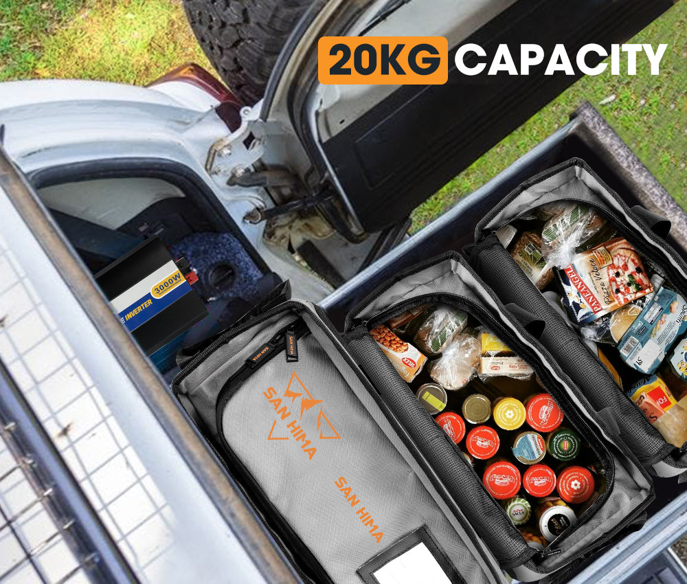 San Hima Tough Canvas Bag Storage Bag Weather Resistant Camping 4WD 40cmx15cmx16cm - Sunyee