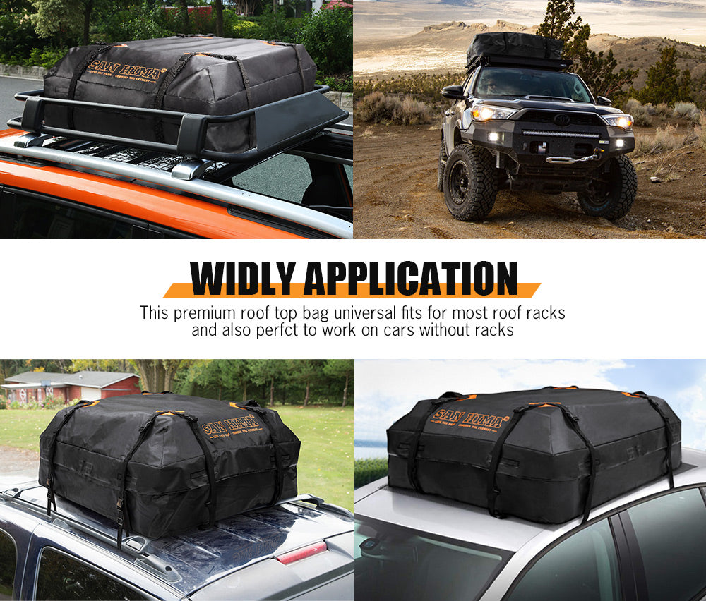 Carevas Waterproof Cargo Bag Car Roof Cargo Carrier Universal Luggage Bag  Storage Cube Bag for Travel Camping 