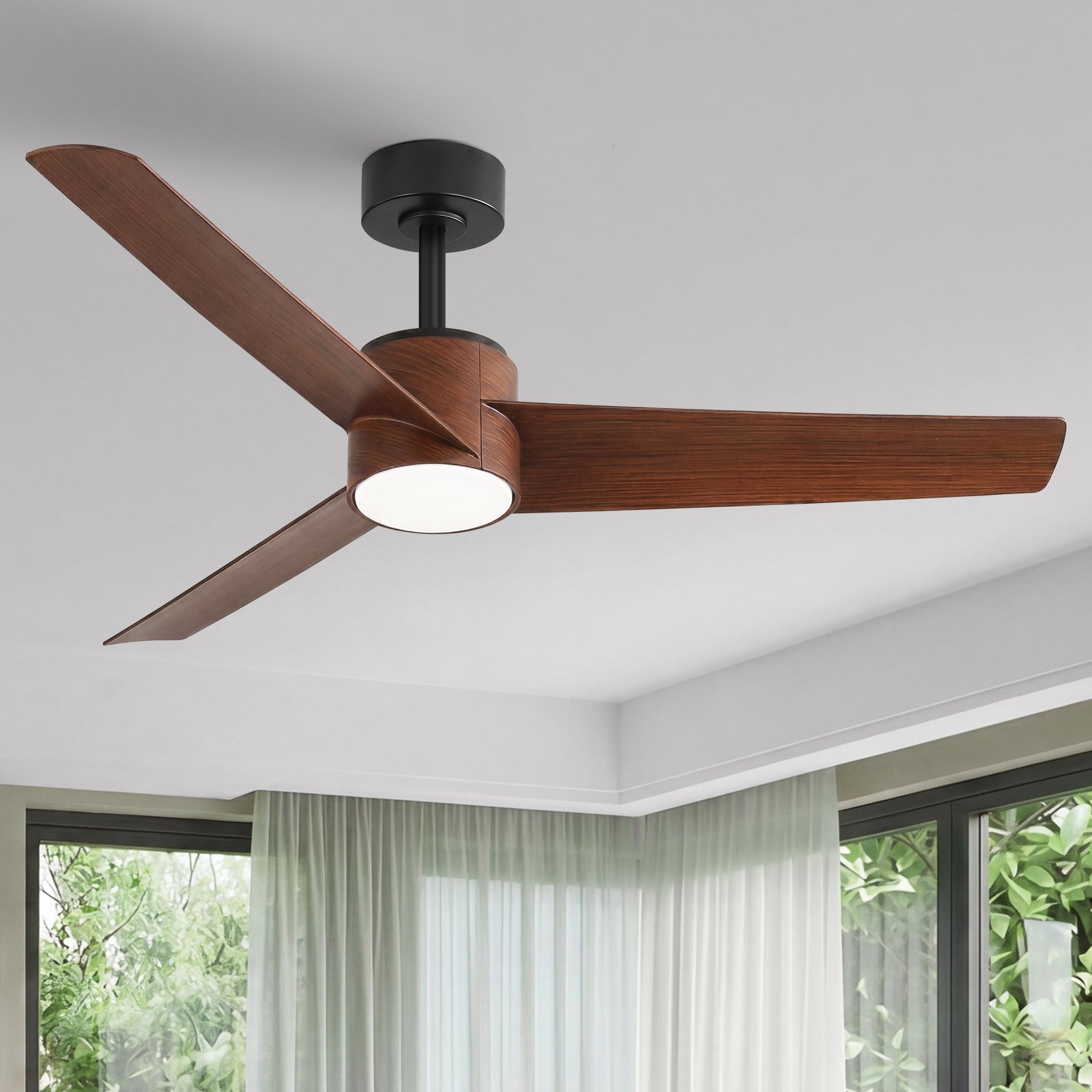 Vevare 52" Ceiling Fan With LED Light DC Motor 5 Speed Fans Remote Control Timer