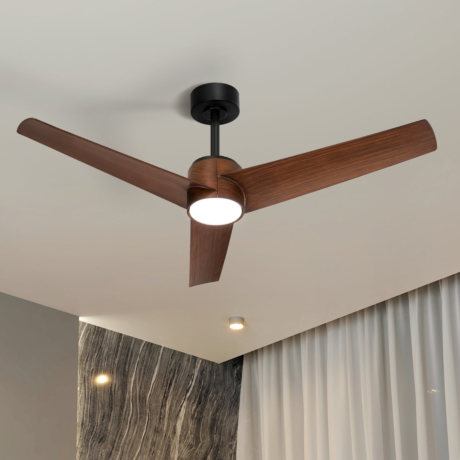 Vevare 52" Ceiling Fan With LED Light DC Motor 5 Speed Fans Remote Control Timer - Sunyee