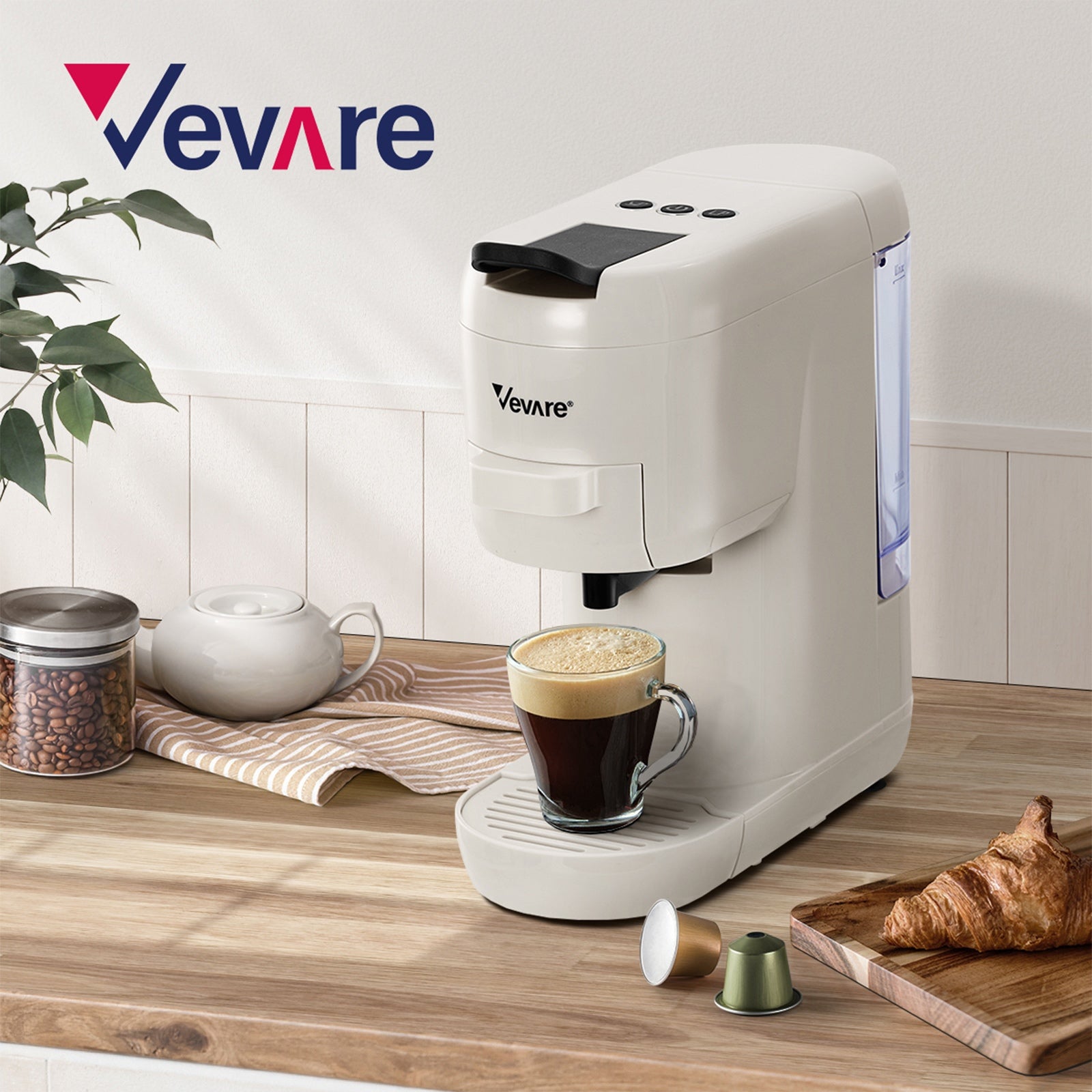Vevare Capsule Coffee Machine 19 Bars 3in1 Nespresso/Dolce-Gusto Maker - Sunyee