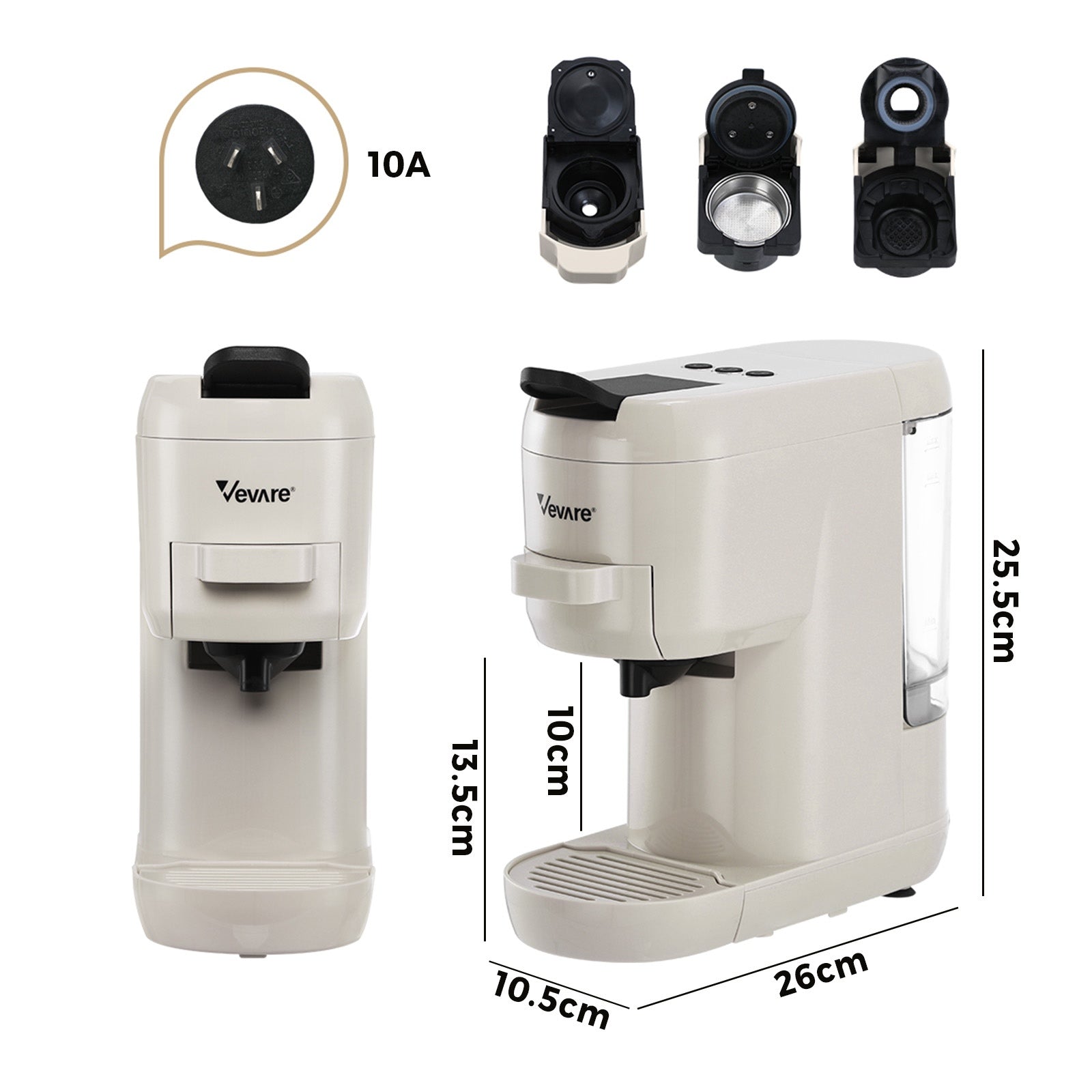 Vevare Capsule Coffee Machine 19 Bars 3in1 Nespresso/Dolce-Gusto Maker - Sunyee