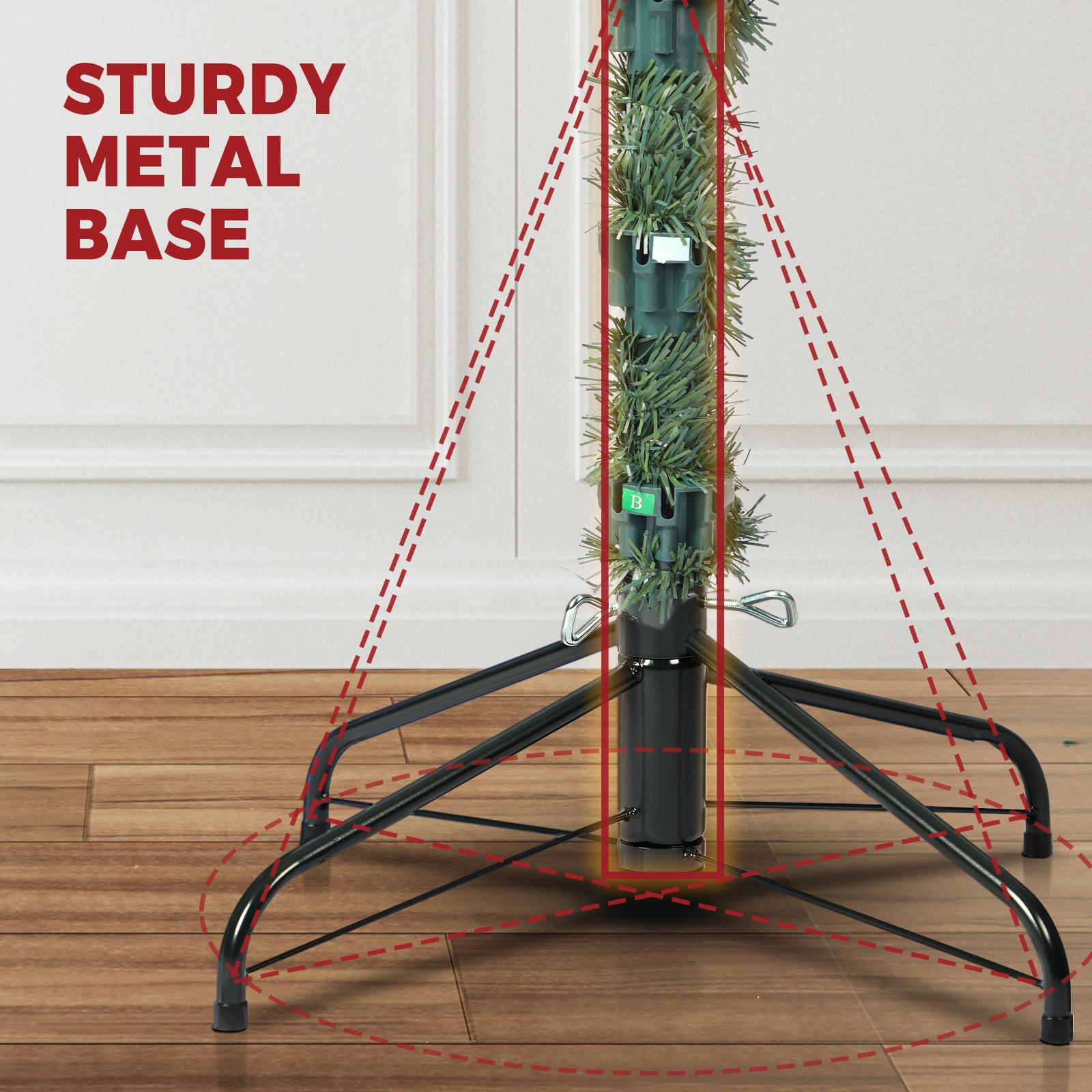 Christmas Tree Xmas Decorations Pine Cones 2.1M 7FT Home Decor Green 1500 tips - Sunyee