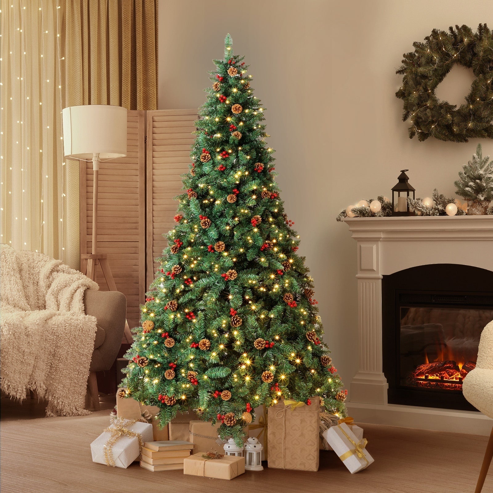 Tinseltown Christmas Tree LED Light 1.8M/2.1M/2.4M Xmas Trees Decorations Green - Sunyee