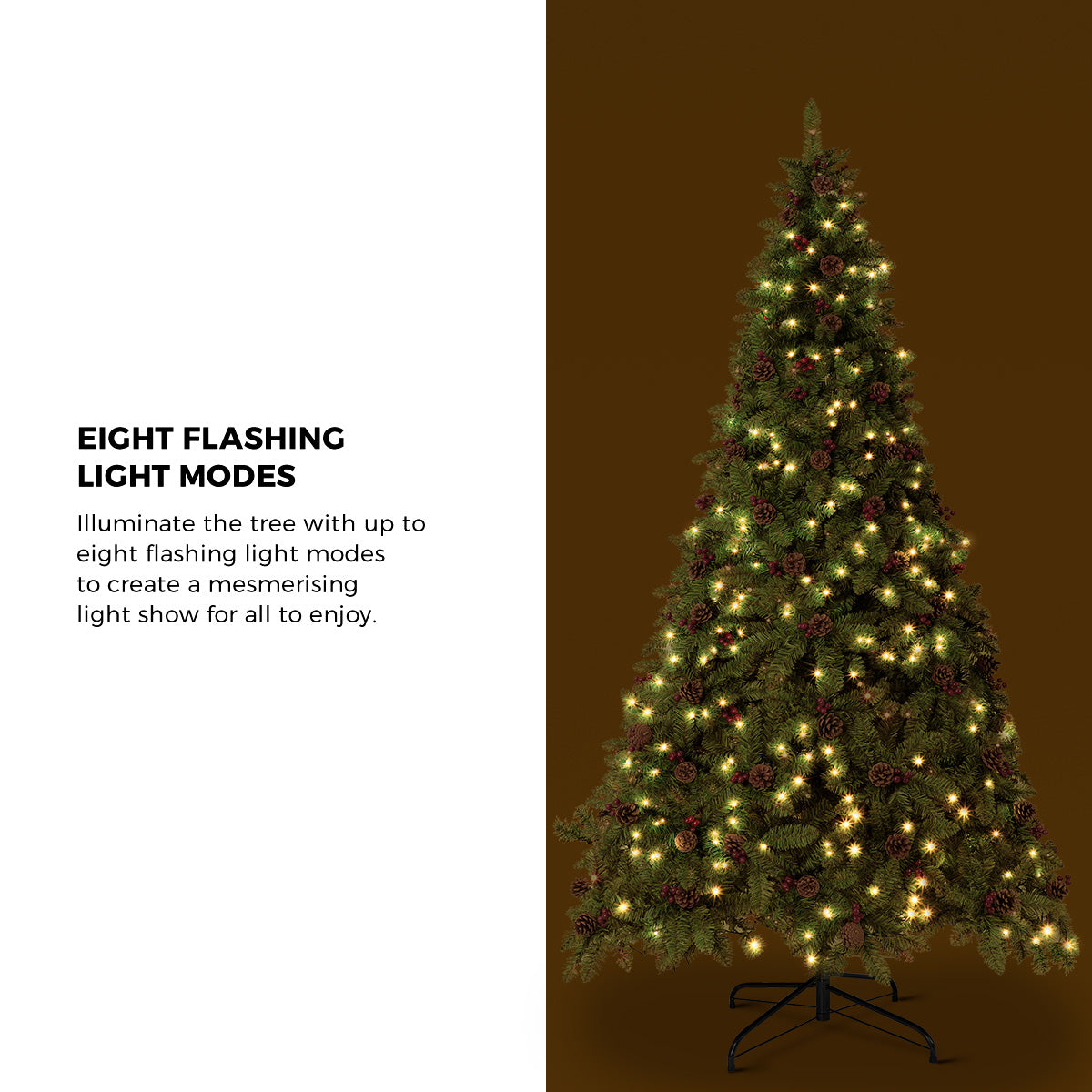 Tinseltown LED Christmas Tree 1.8M 6FT Xmas Trees Decorations Green with Ornaments