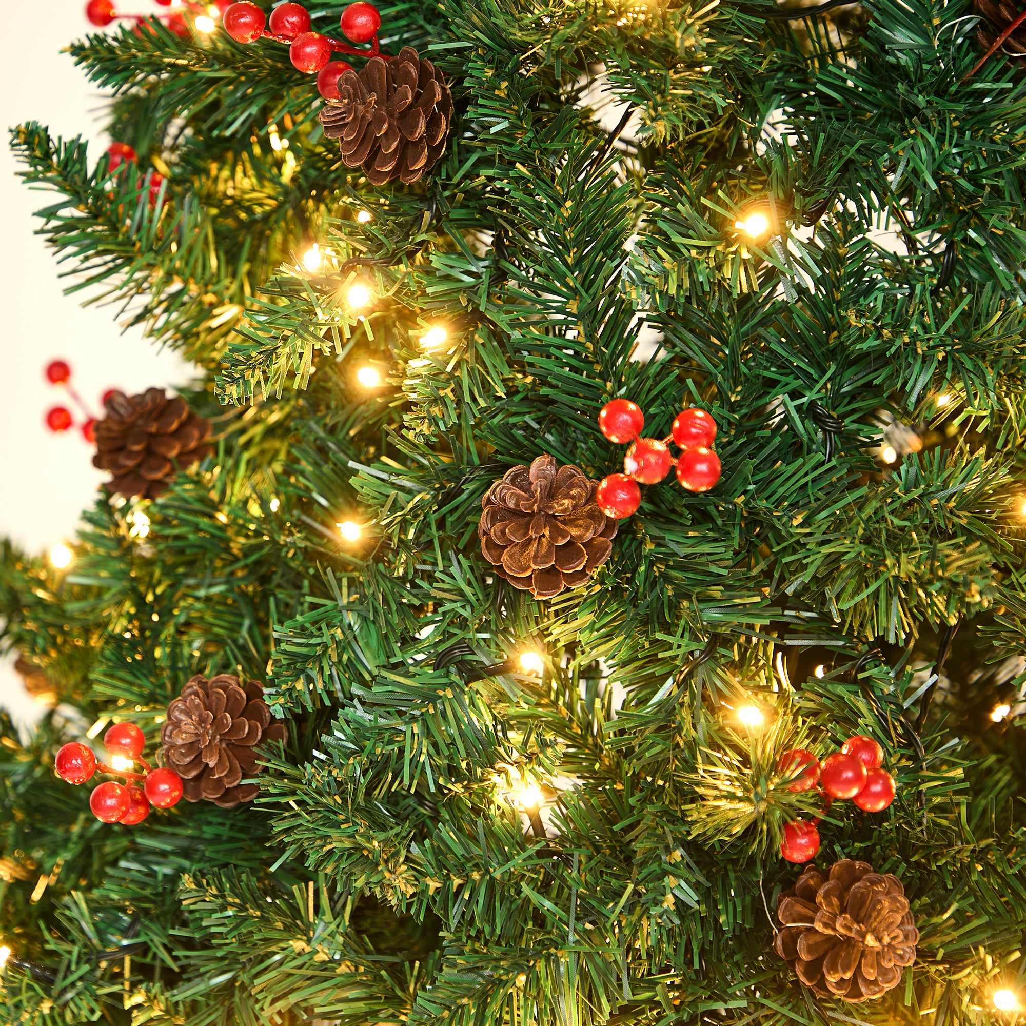Tinseltown LED Christmas Tree 2.4M 8FT Xmas Trees Decorations Green with Ornaments