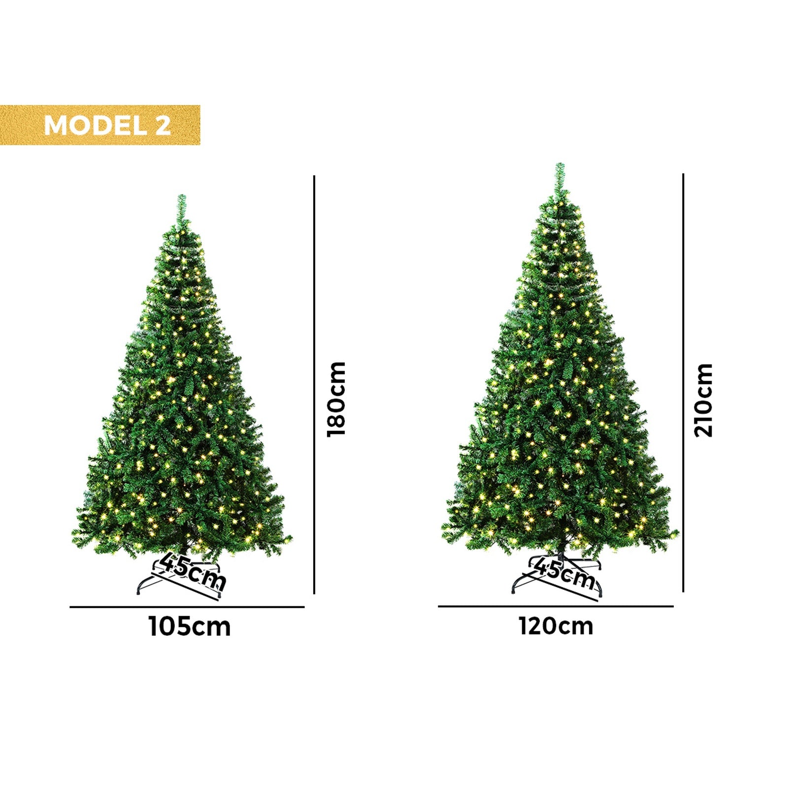 Tinseltown Christmas Tree LED 1.5M/1.8M/2.1M/2.4M/2.7M Xmas Trees Decorations - Sunyee