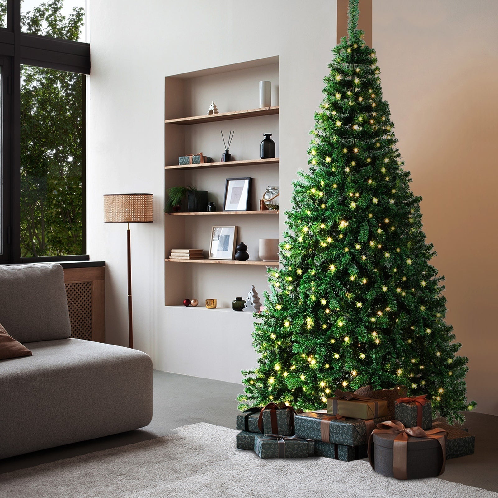 Tinseltown LED Christmas Tree 2.7M 9FT Xmas Trees Decorations Green 1600 Tips - Sunyee