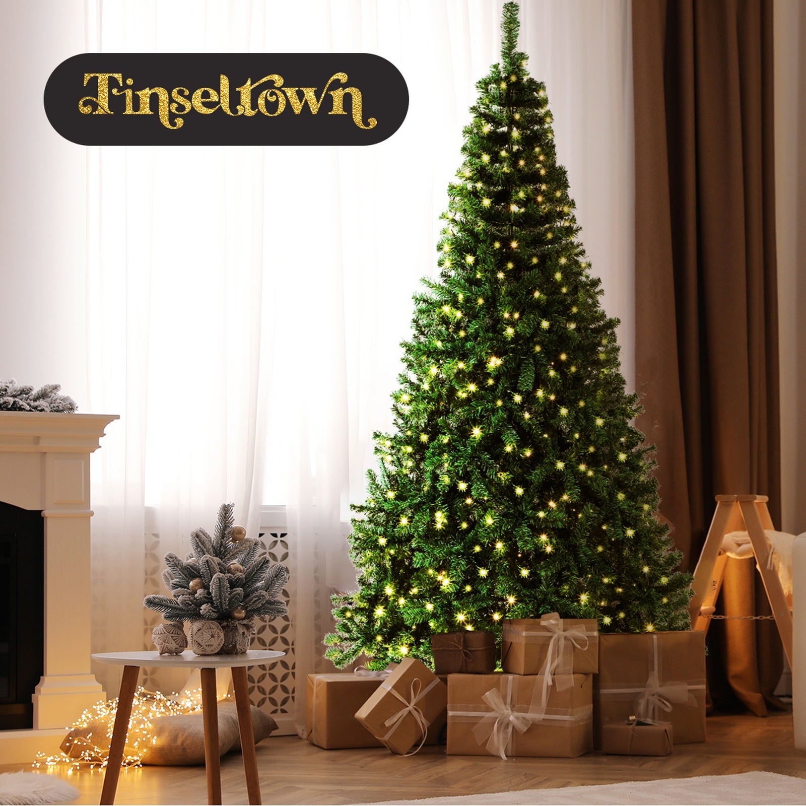 Tinseltown LED Christmas Tree 2.7M 9FT Xmas Trees Decorations Green 1600 Tips - Sunyee