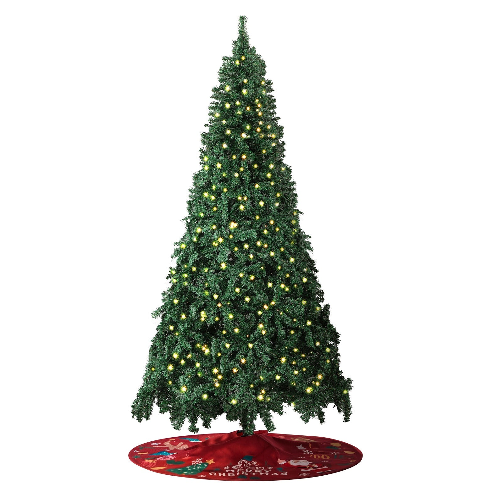 Tinseltown LED Christmas Tree 1.8M/2.1M/2.4M Xmas Trees Decor Red Tree Skirt